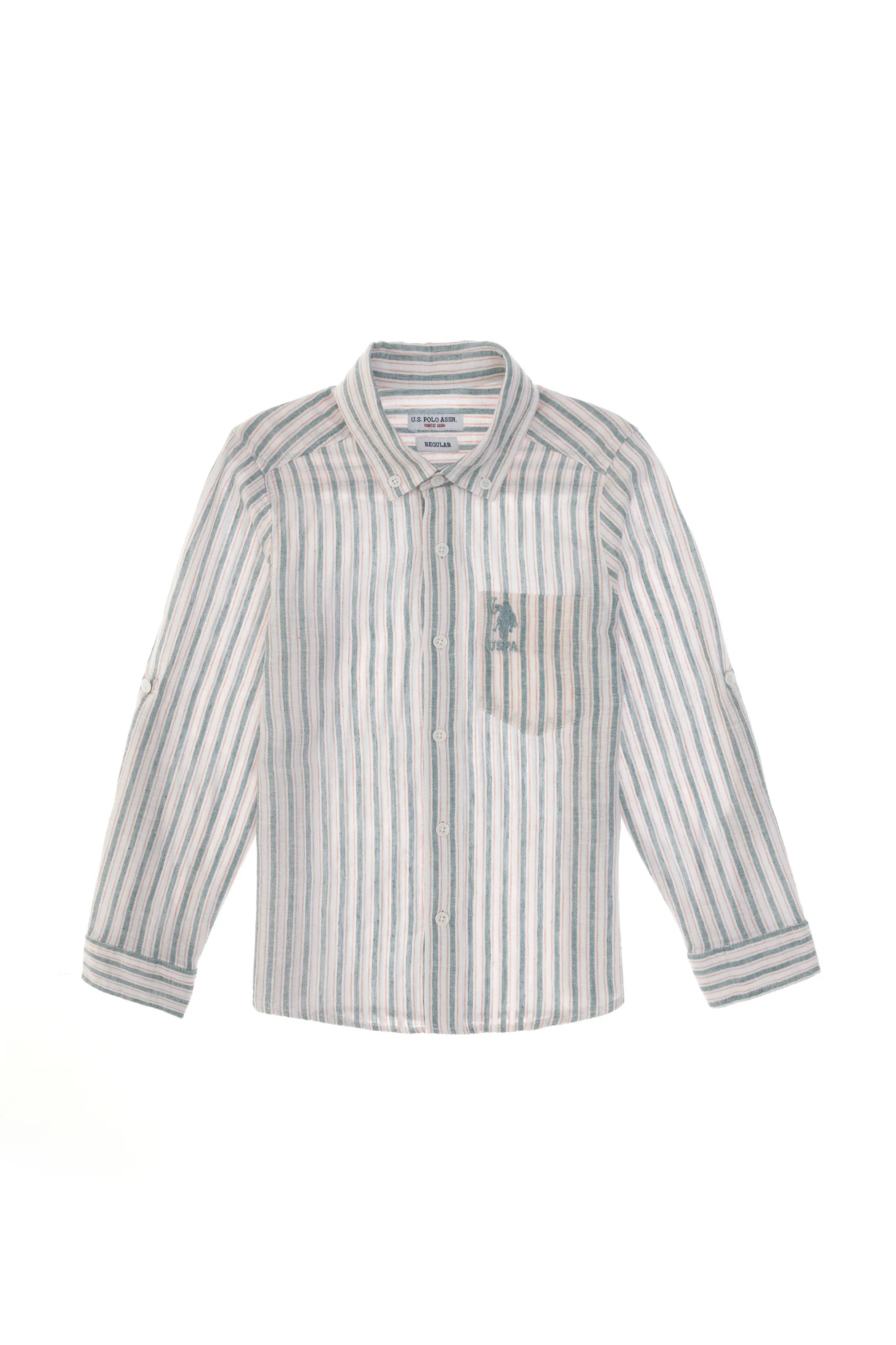 U.S. Polo Assn. Melon Boys Melon Shirt Long Sleeve SKU: G083SZ0040 2107882_VR202 Image 02