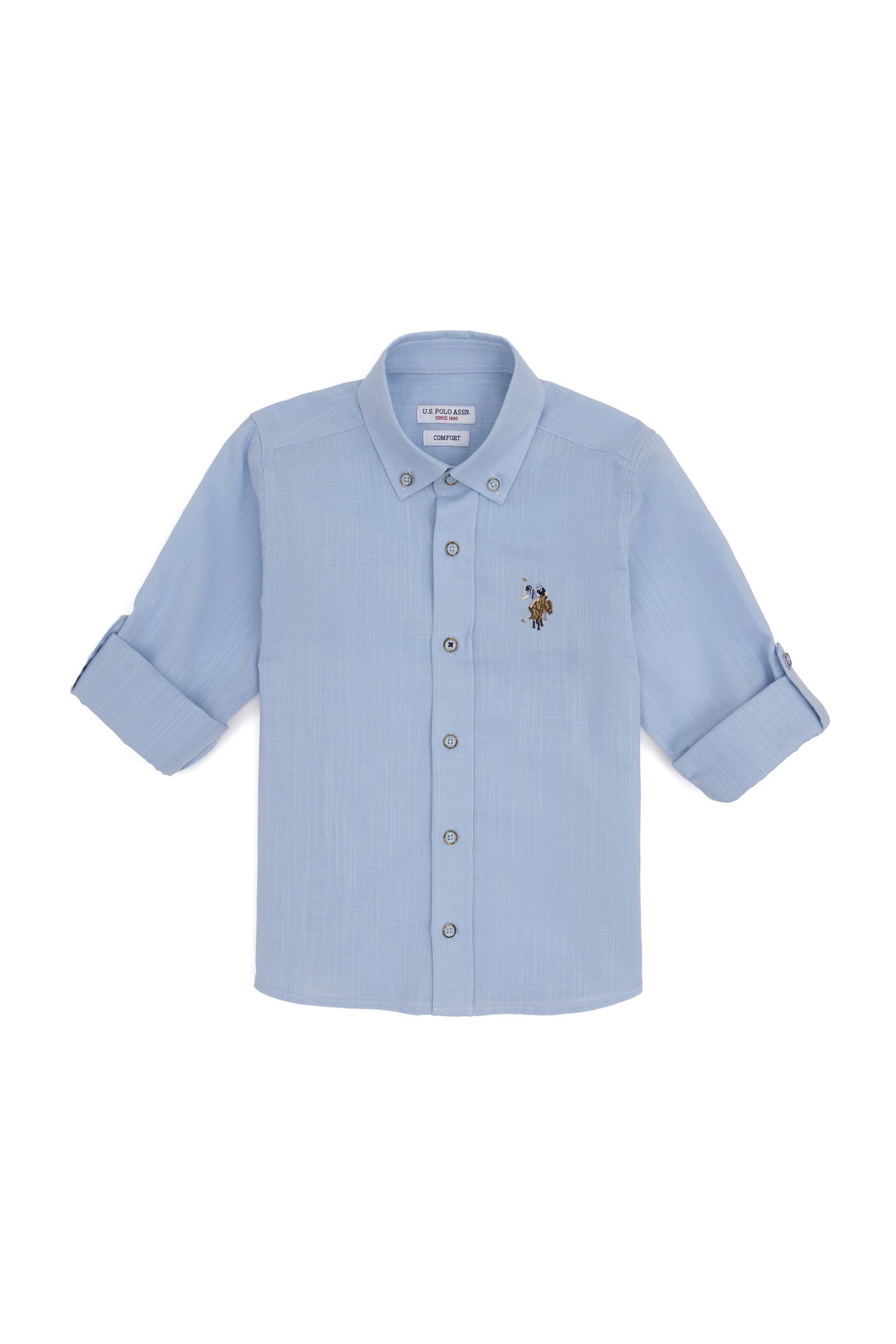 Boys Blue Shirt Long Sleeve_G083SZ0040 1840402_VR003_01