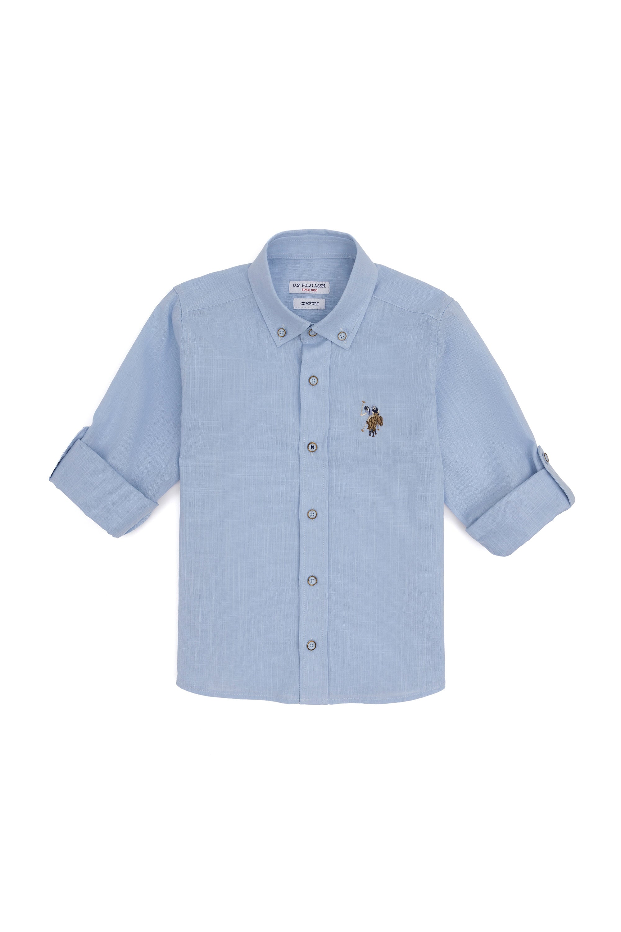 Boys Blue Shirt Long Sleeve_G083SZ0040 1840402_VR003_01