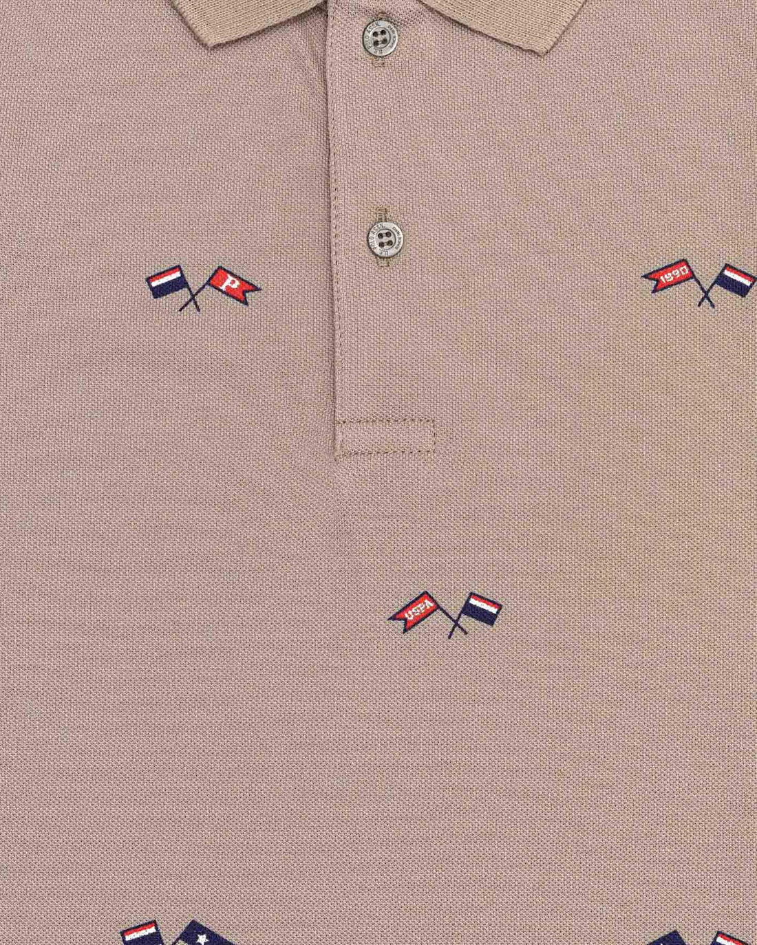 Beige Polo Neck T-Shirt U.S. Polo Assn.