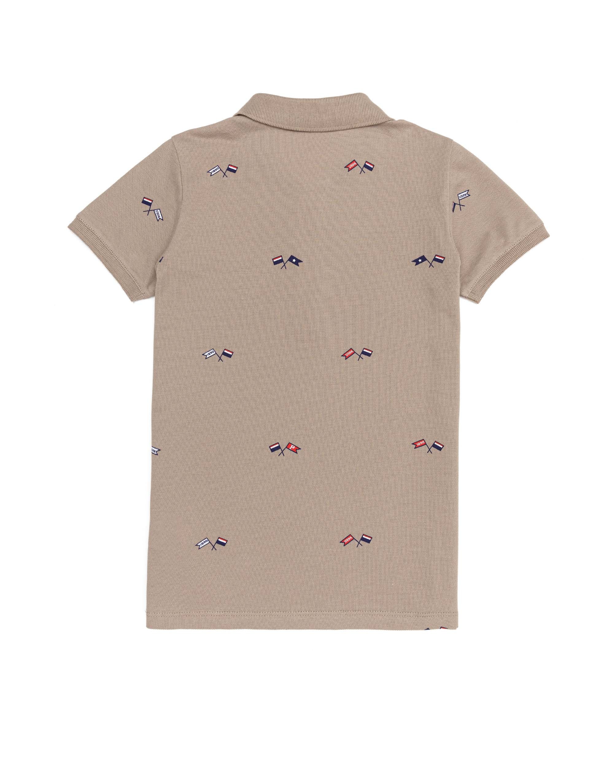 Beige Polo Neck T-Shirt U.S. Polo Assn.