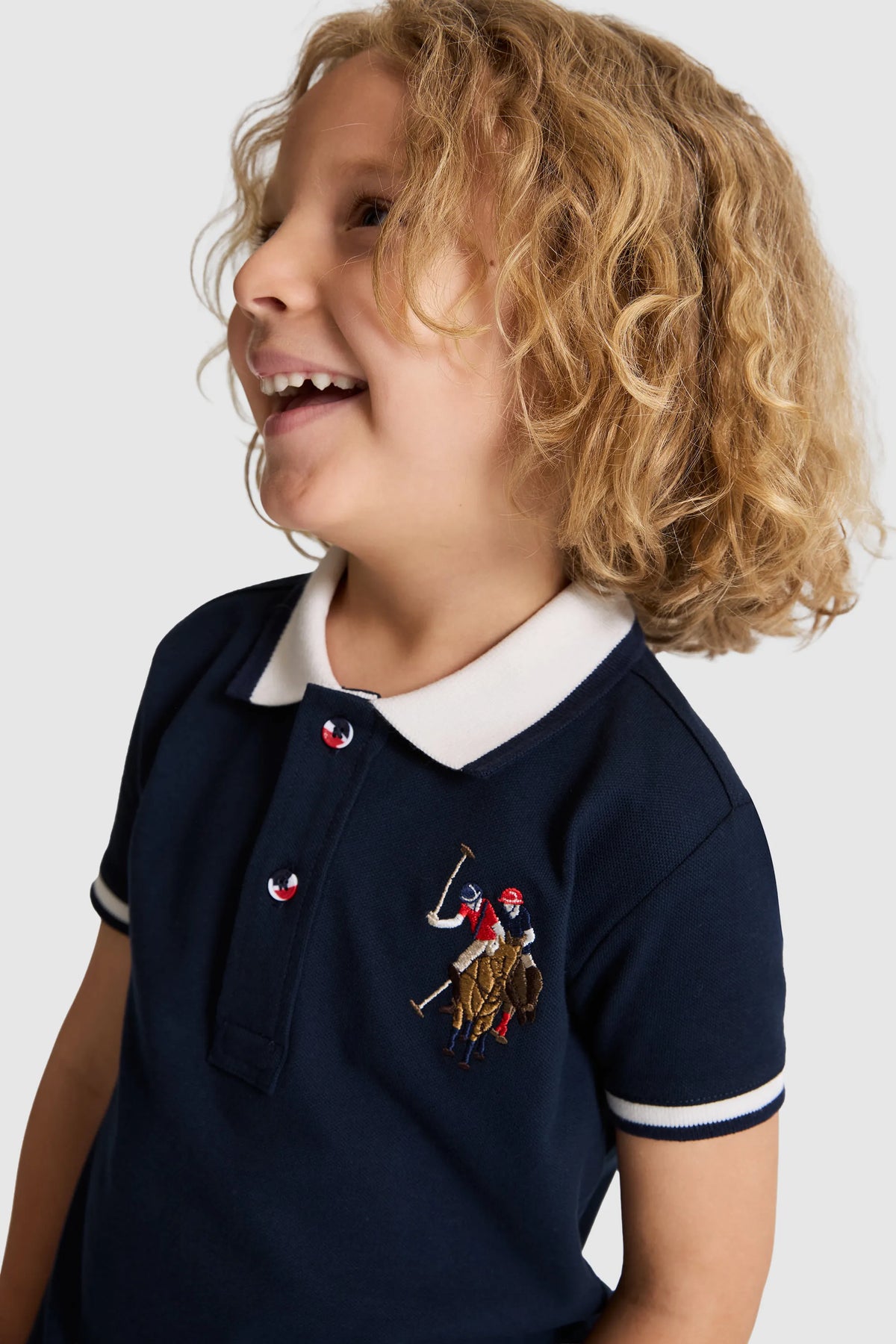 U.S. Polo Assn. Navy Boys Navy Short Sleeve Tipped Collar Polo Shirt SKU: G083SZ0110 PU-8729_VR033 Image 02