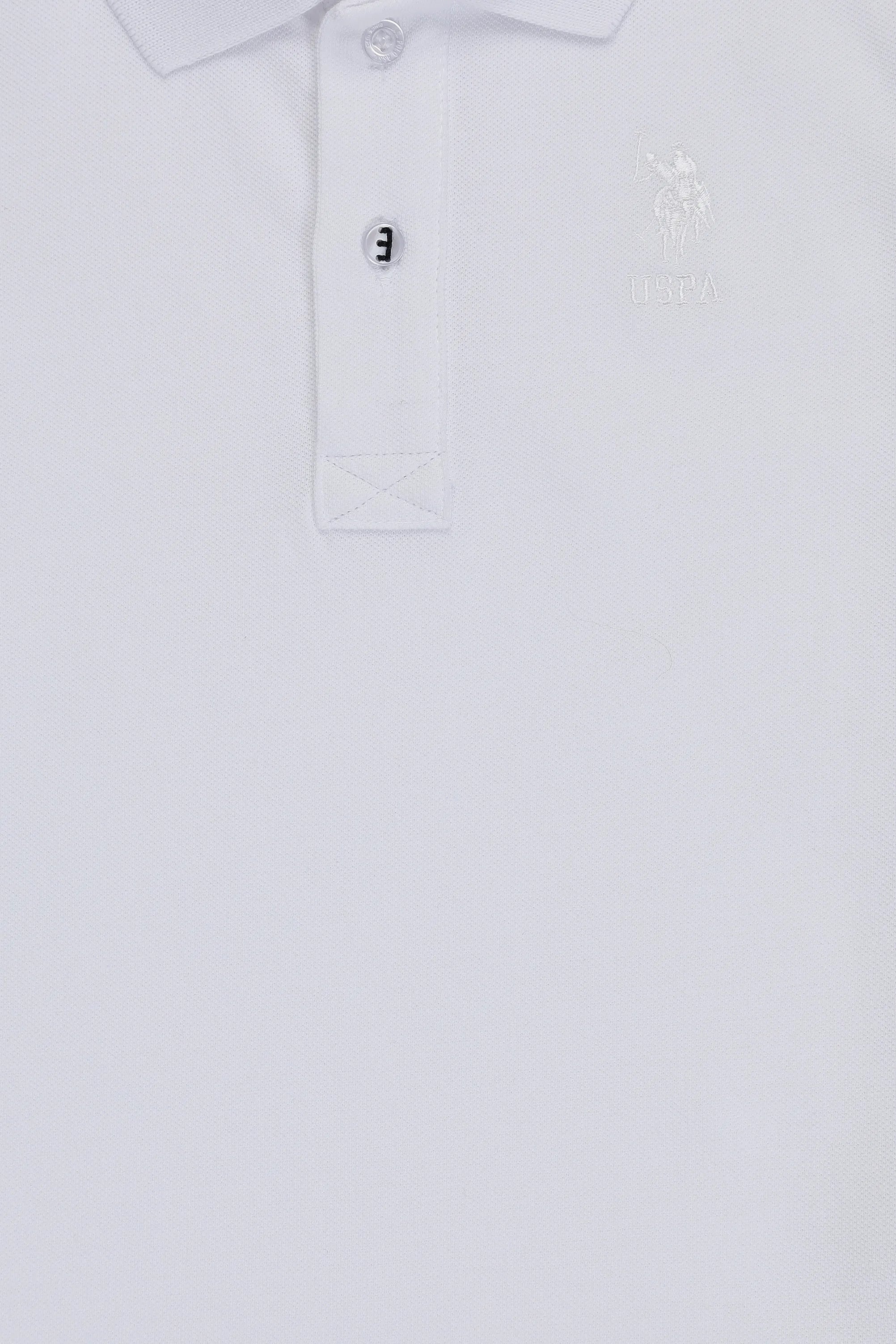 U.S. Polo Assn. White Boys White Polo Shirt SKU: G083SZ0110 PU-8730_VR013 Image 04