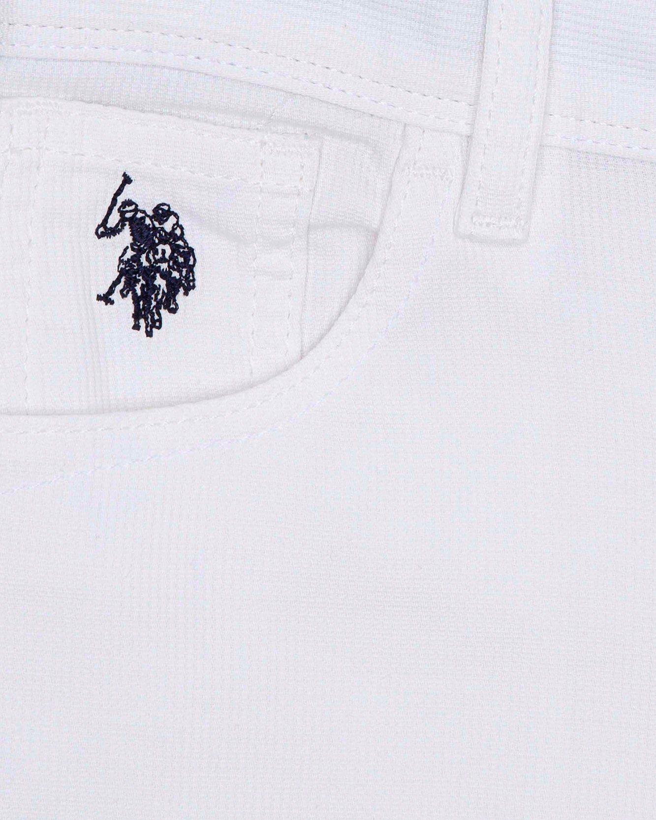 White Woven Bermuda Capri U.S. Polo Assn.