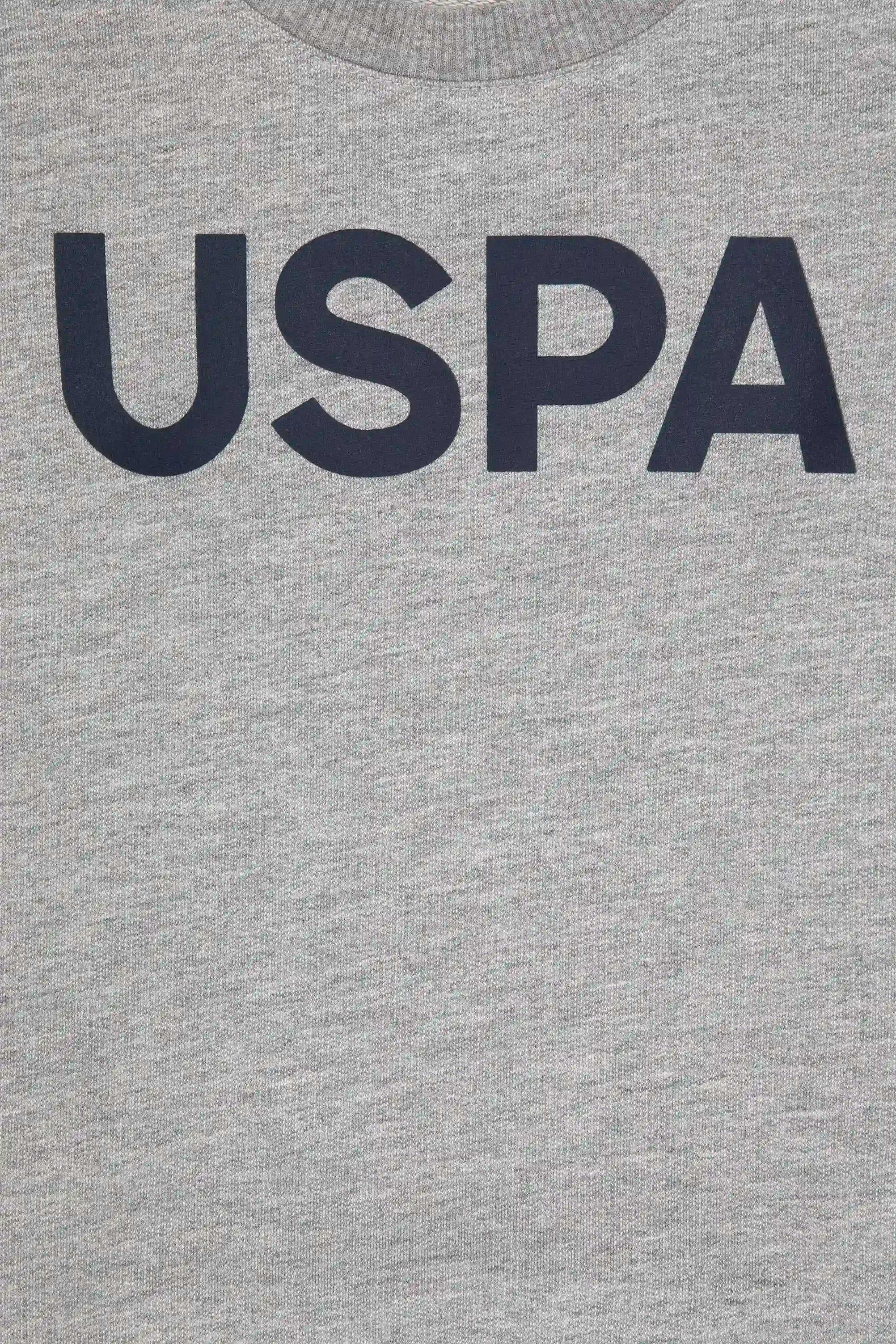 U.S. Polo Assn._Grey Melange_Grey Melange Sweat Shirt_G083SZ0820 2226881_VR086_03