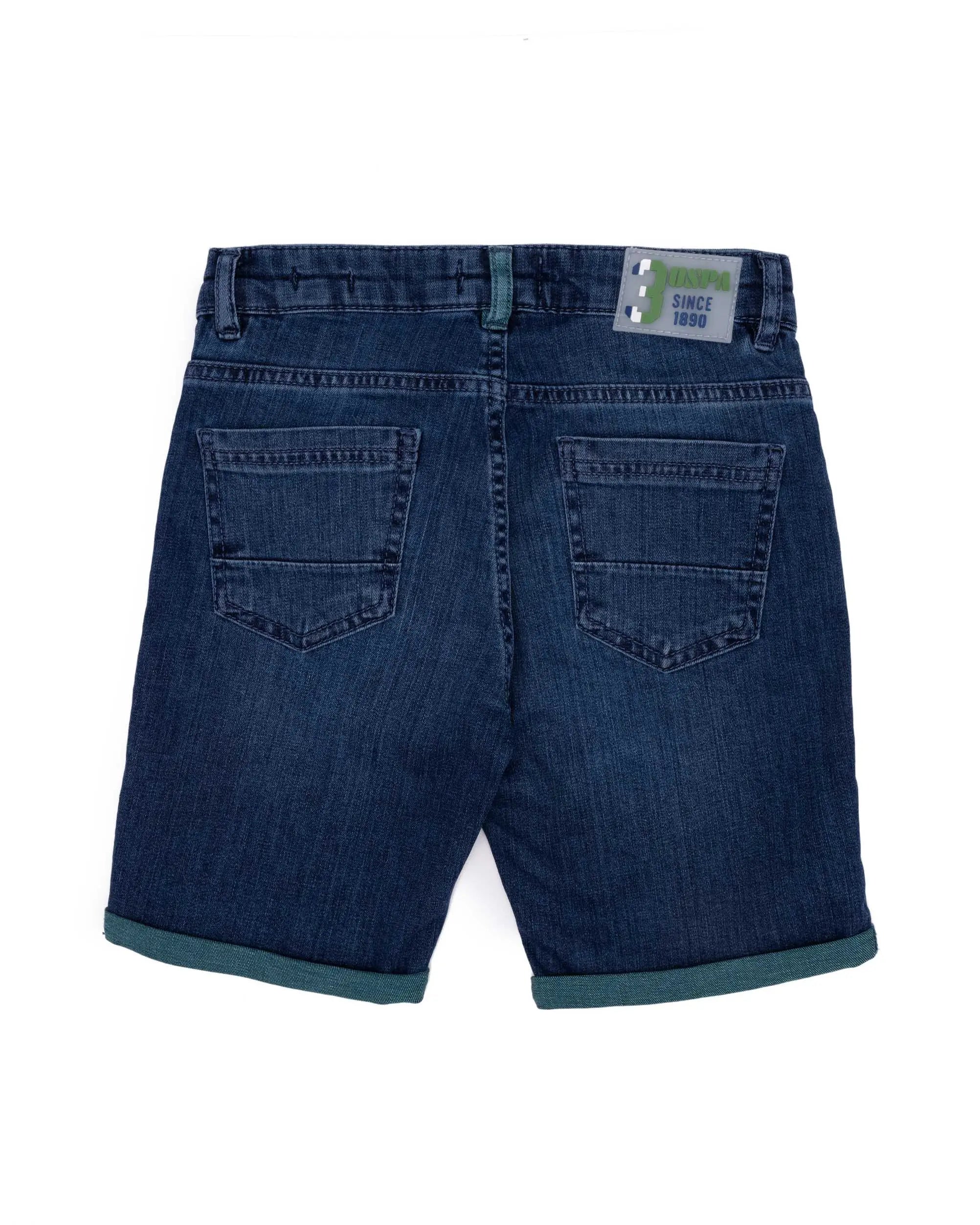 Blue Denim Bermuda Shorts - BEVAVA