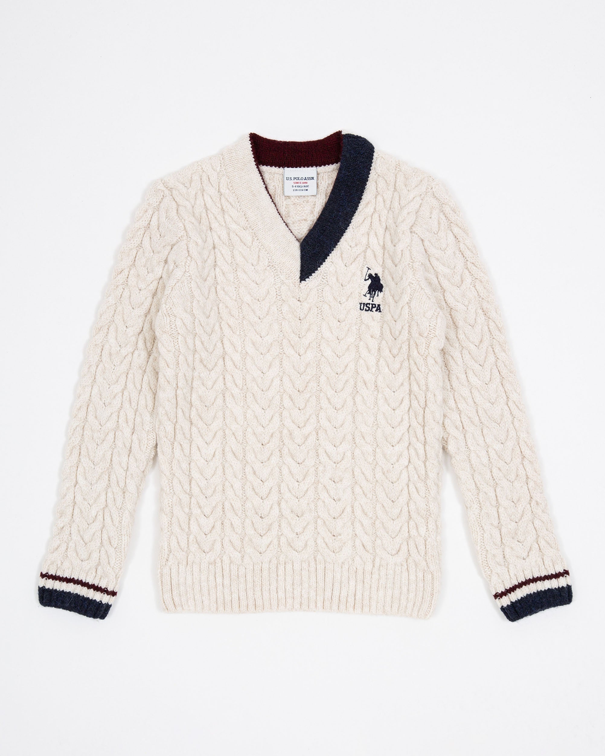 Beige Knitting Jumper U.S. Polo Assn.