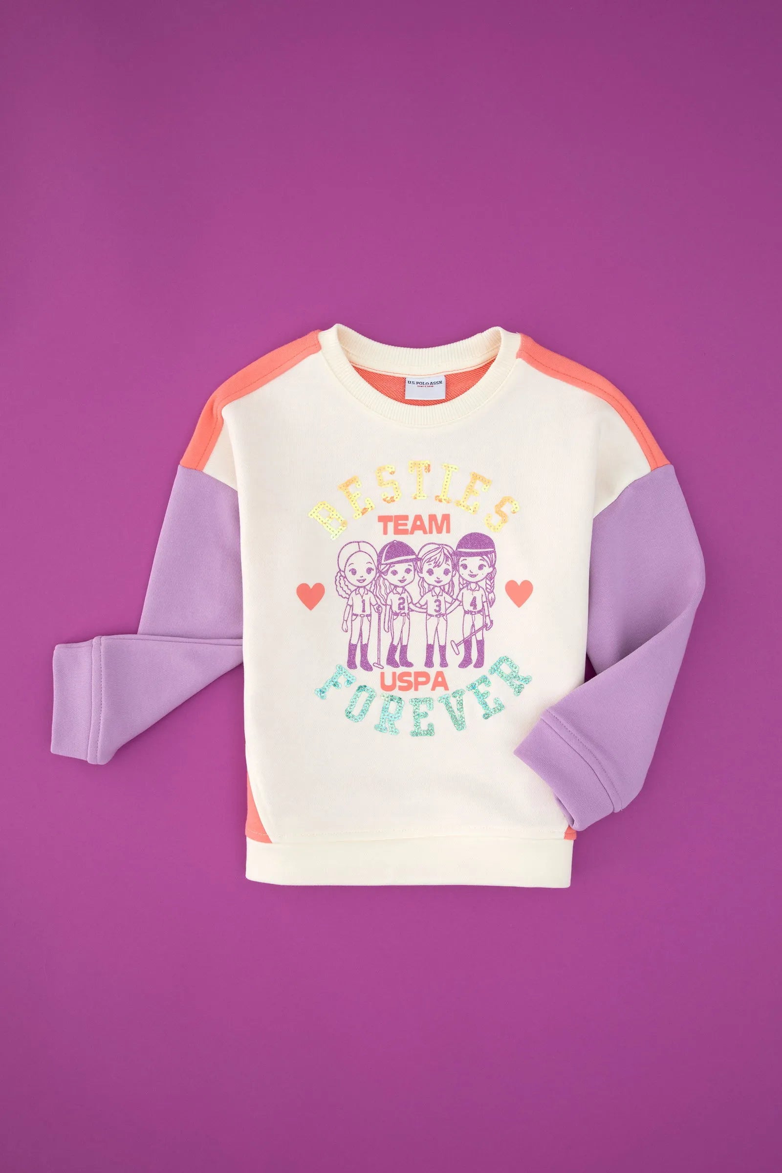 U.S. Polo Assn._Pearl_Pearl Sweatshirt With Design_G084SZ0820 PU-8011_VR256_01