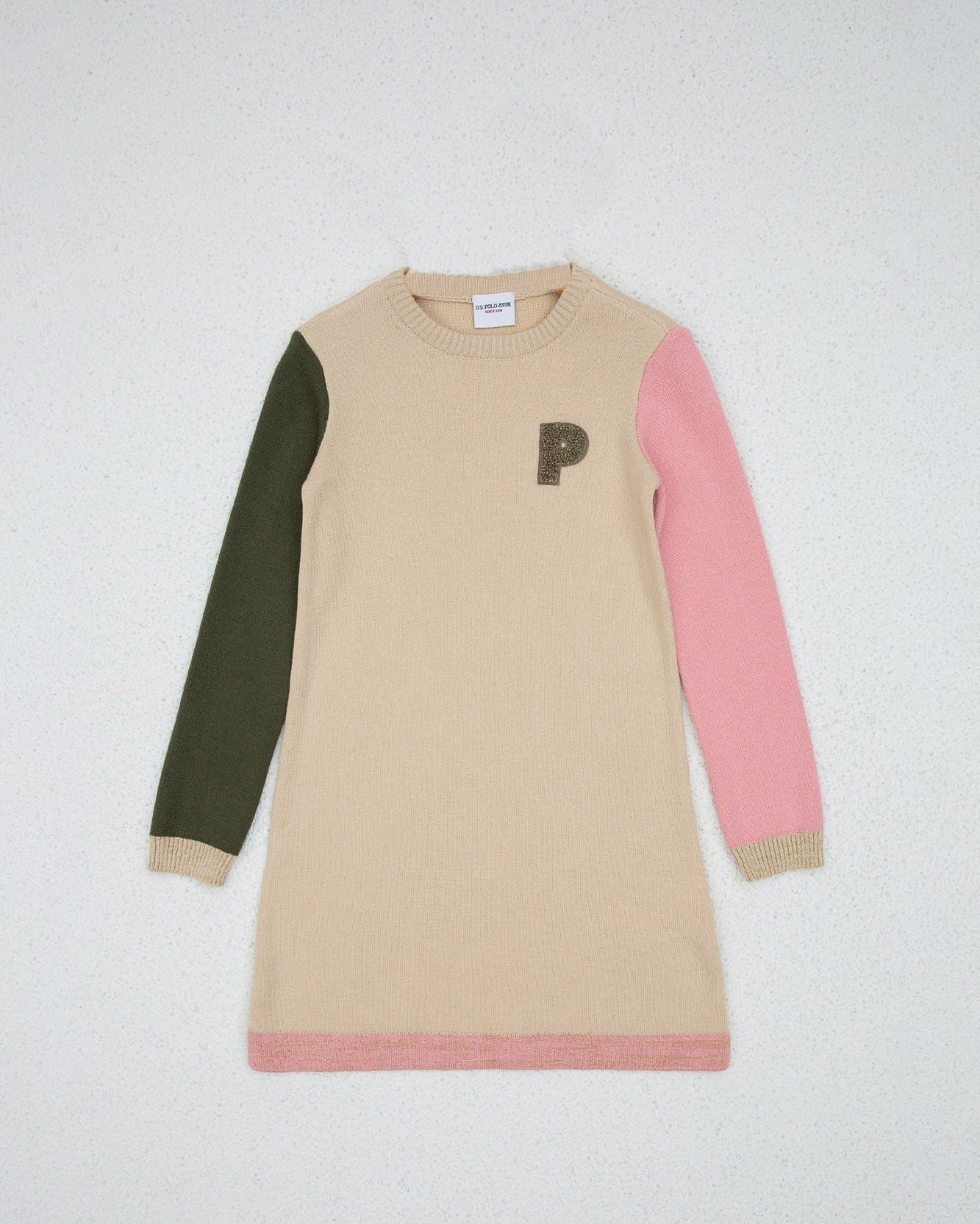 Beige Knitted Dress U.S. Polo Assn.