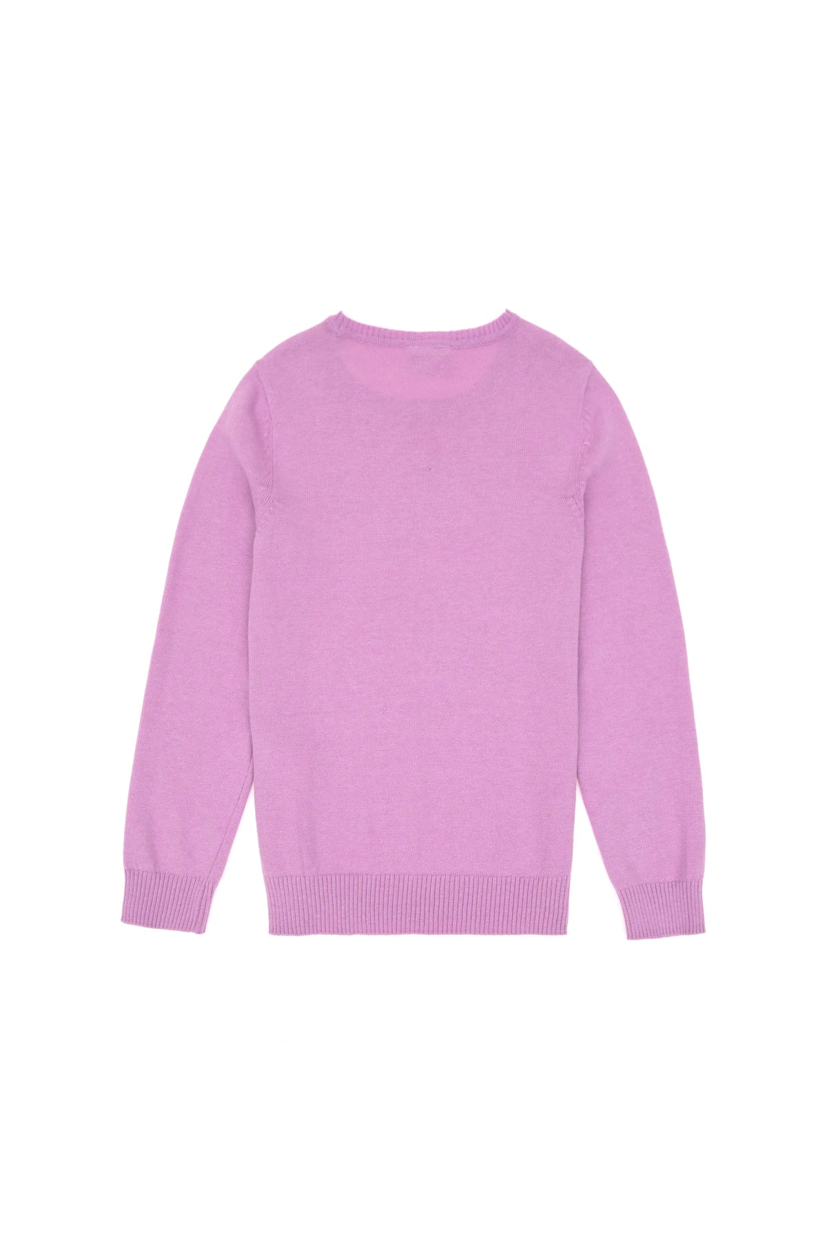 U.S. Polo Assn. Lilac Girls Lilac Cable Knit Crew Neck Pullover SKU: G084SZ0TK0 1921381_VR034 Image 02