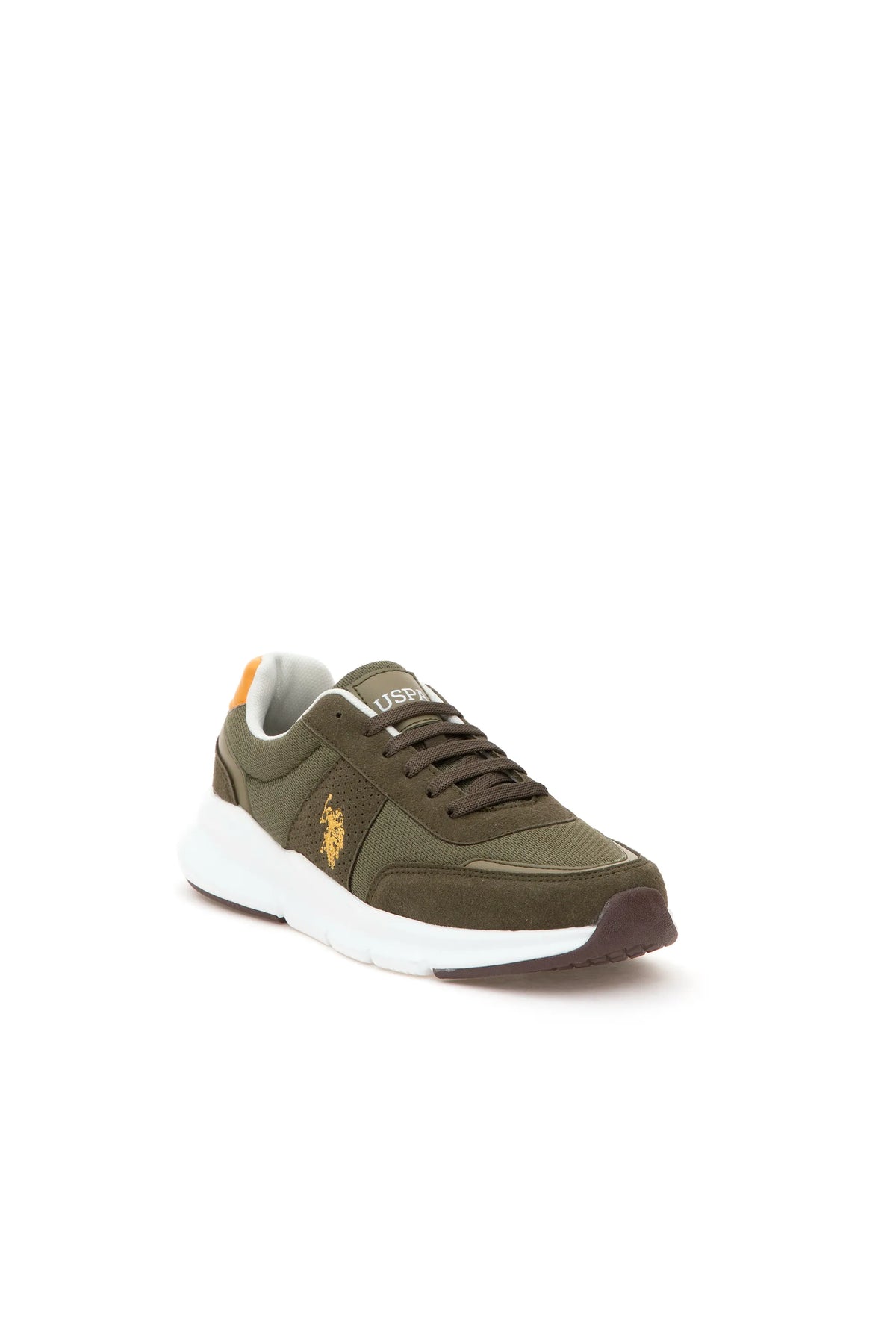 U.S. Polo Assn. Khaki Men Khaki Mesh Running Trainers SKU: S081SZ0330 2158074_VR027 Image 02