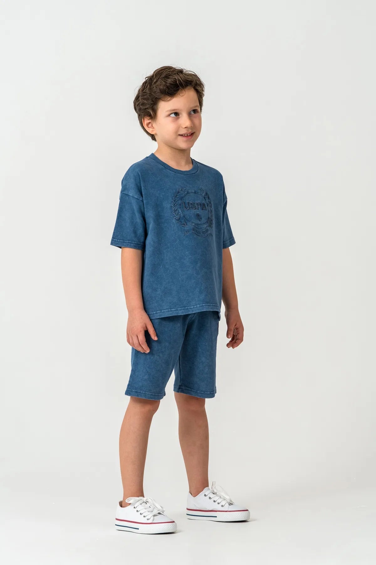 U.S. Polo Assn. Dark Indigo Boys Dark Indigo Two Pieces Set SKU: US2436_Dark Indigo Image 05