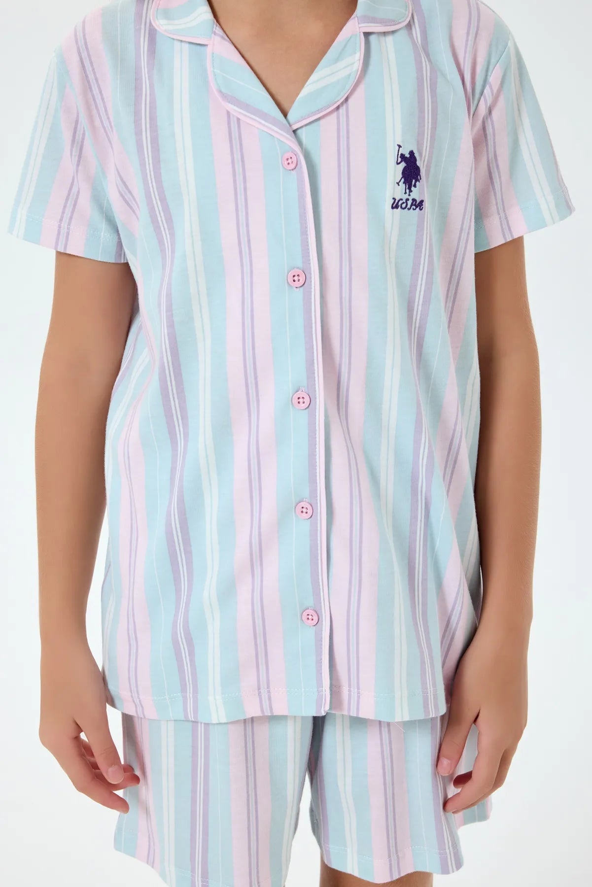 U.S. Polo Assn. Sea Green Girls Sea Green Shirt and Short Set SKU: US2534_Sea Green Image 03
