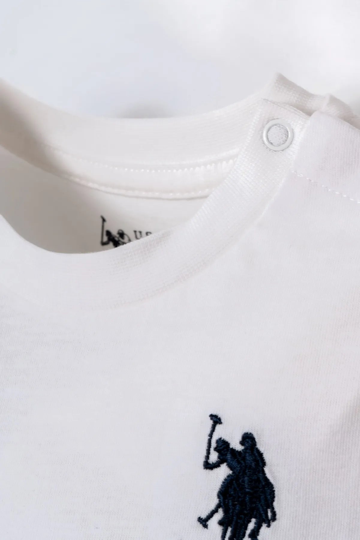U.S. Polo Assn. White Baby Boy White Two Pieces Set SKU: USB2283_White Image 05