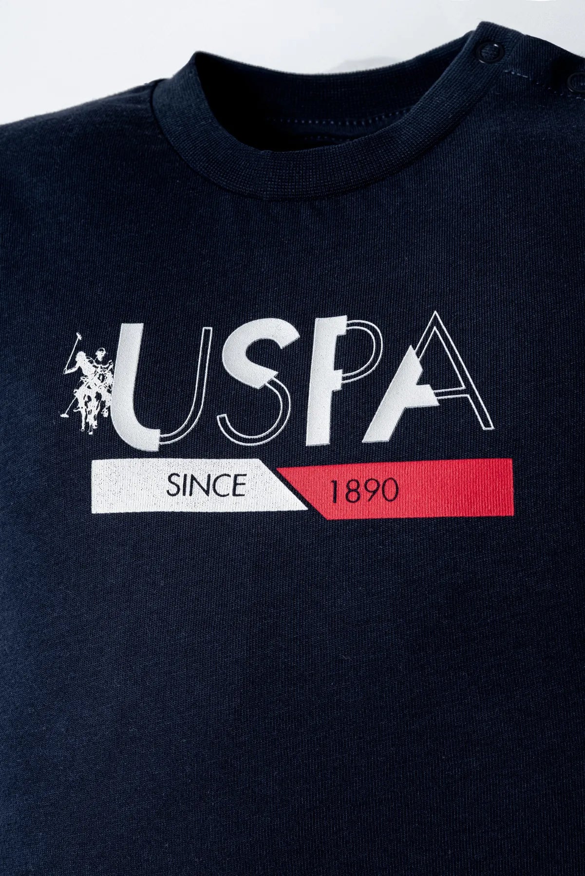 U.S. Polo Assn. Navy Baby Boy Navy T-Shirt and Short Set SKU: USB2869_Navy Image 03