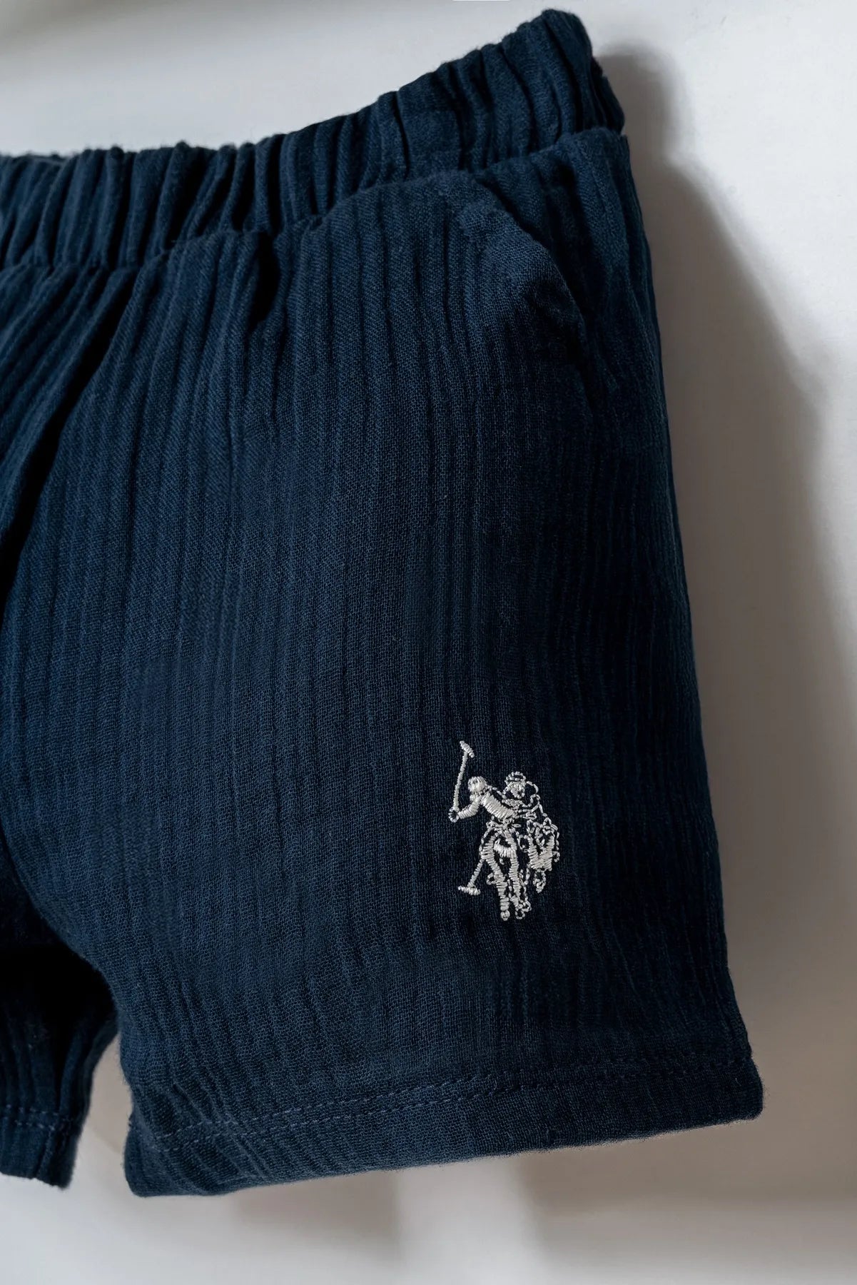 U.S. Polo Assn. Navy Baby Boy Navy T-Shirt and Short Set SKU: USB2884_Navy Image 04