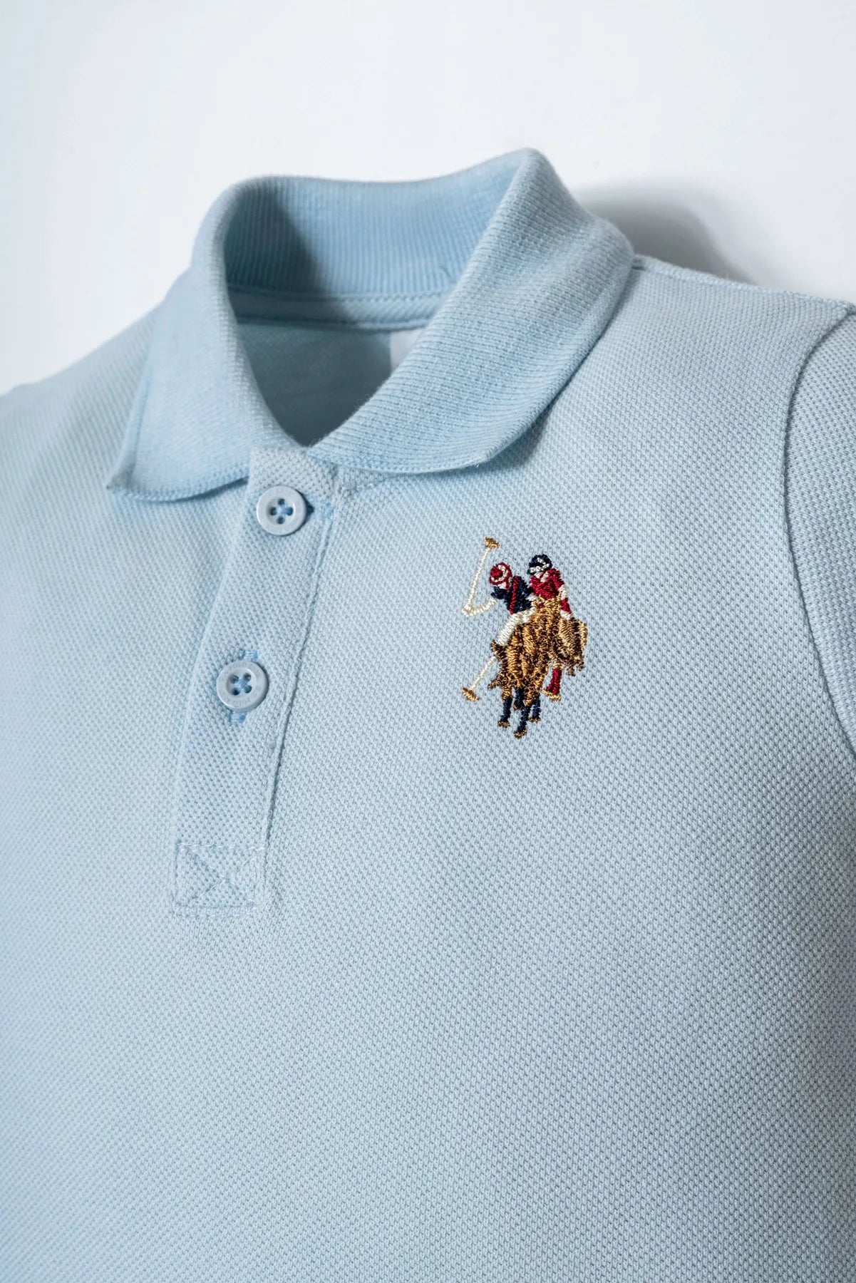 U.S. Polo Assn. Blue Baby Boy Blue T-Shirt and Short Set SKU: USB2885_Blue Image 02