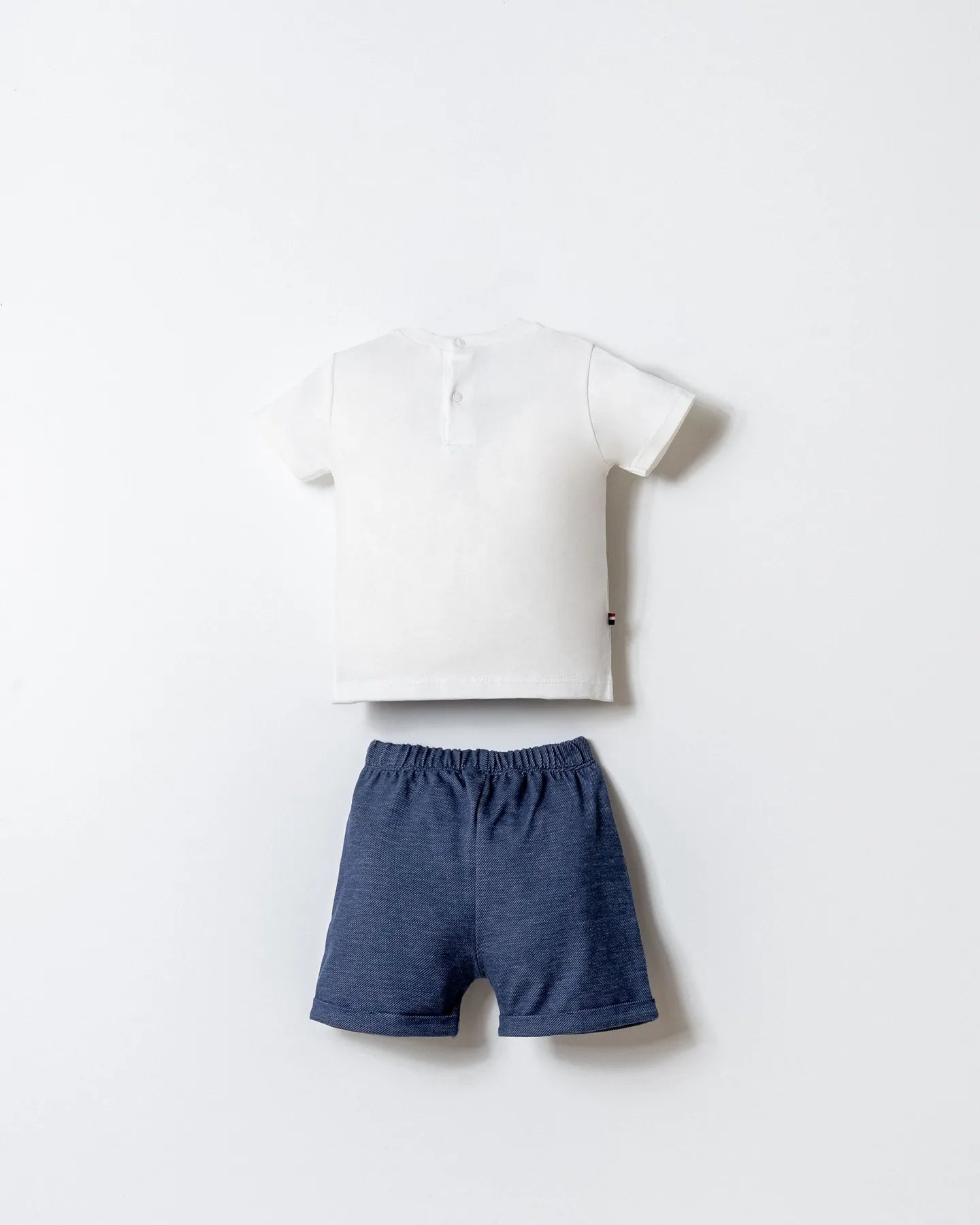 U.S. Polo Assn. White Baby Boy White T-Shirt and Short Set SKU: USB2890_White Image 04