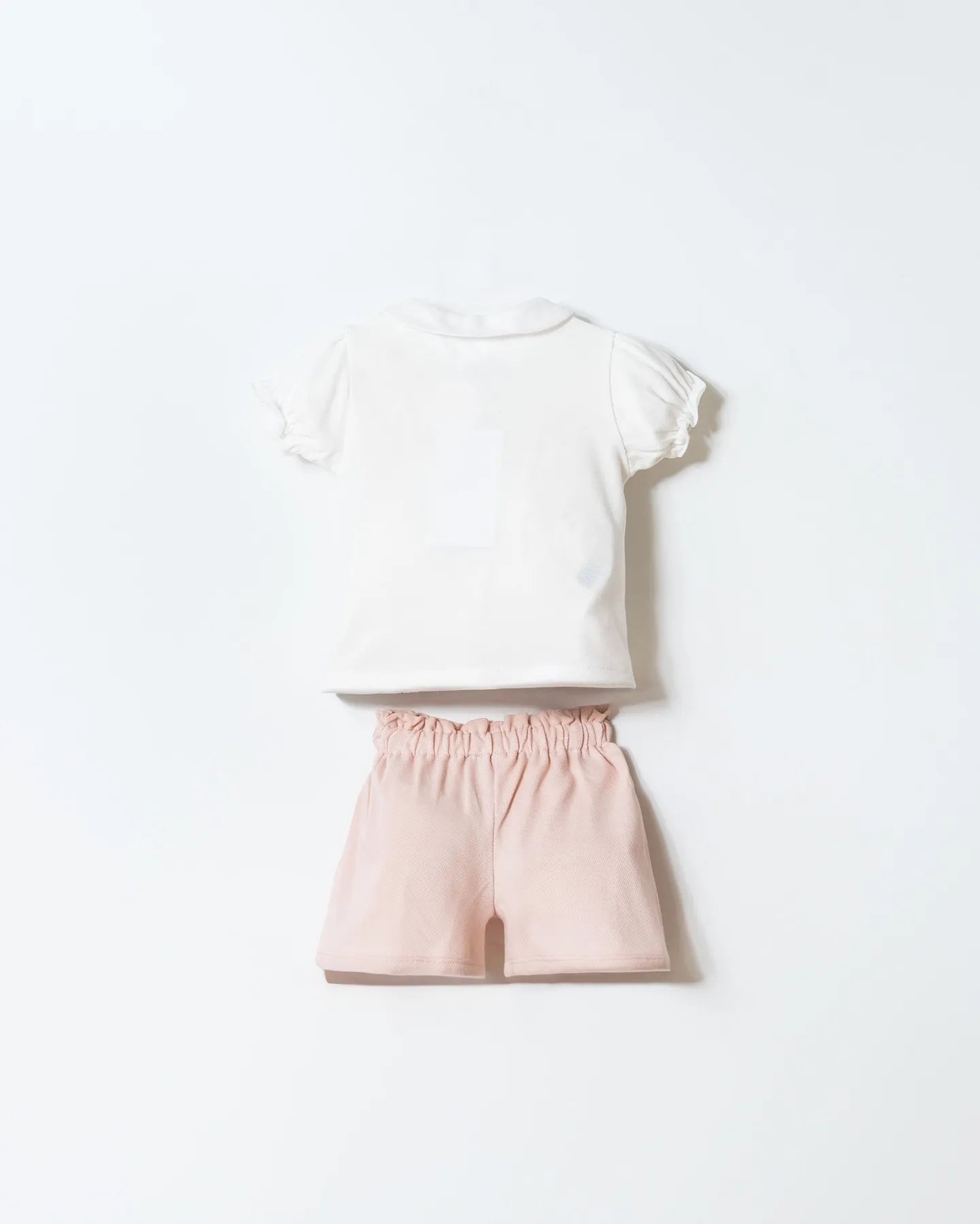 U.S. Polo Assn. White Baby Girl White T-Shirt and Short Set SKU: USB3028_White Image 04