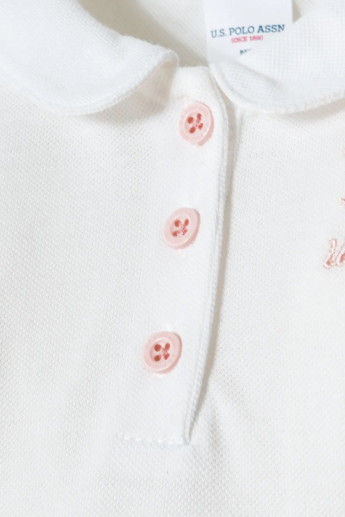U.S. Polo Assn. White Baby Girl White T-Shirt and Short Set SKU: USB3028_White Image 05