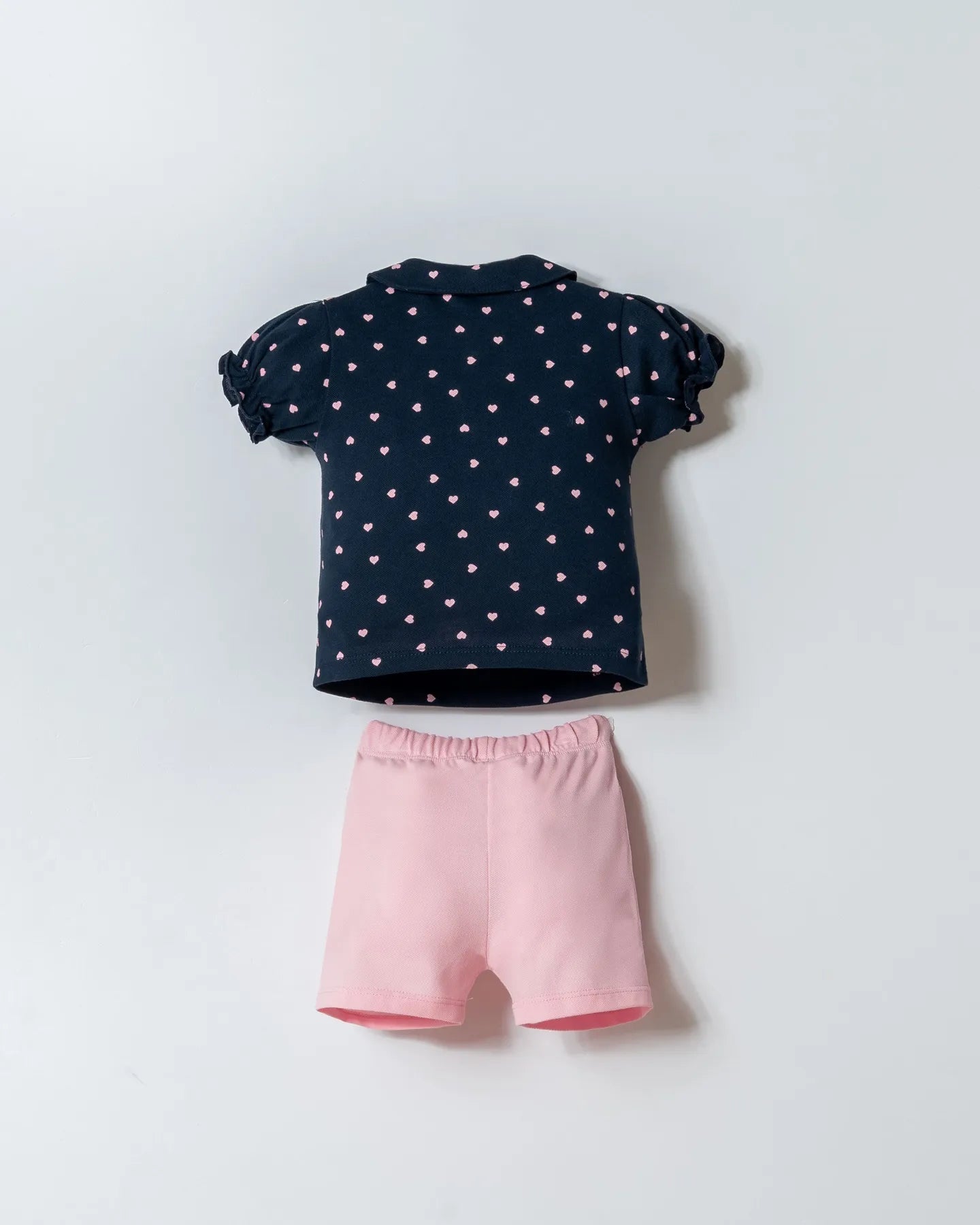 U.S. Polo Assn. Navy Baby Girl Navy T-Shirt and Short Set SKU: USB3029_Navy Image 04