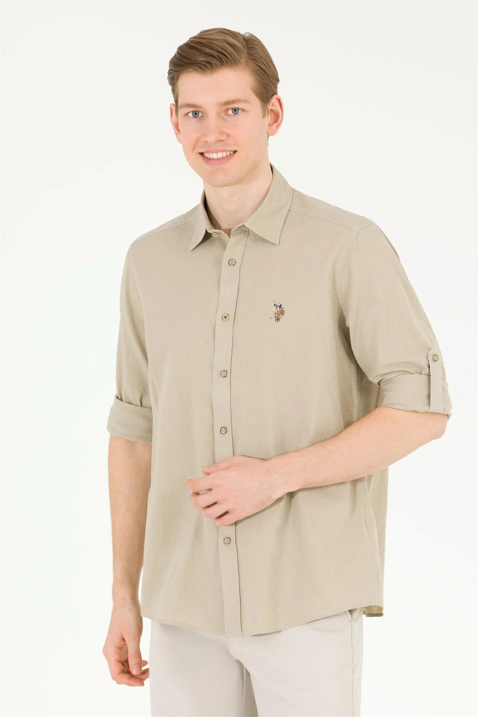Beige Long Sleeve Shirt