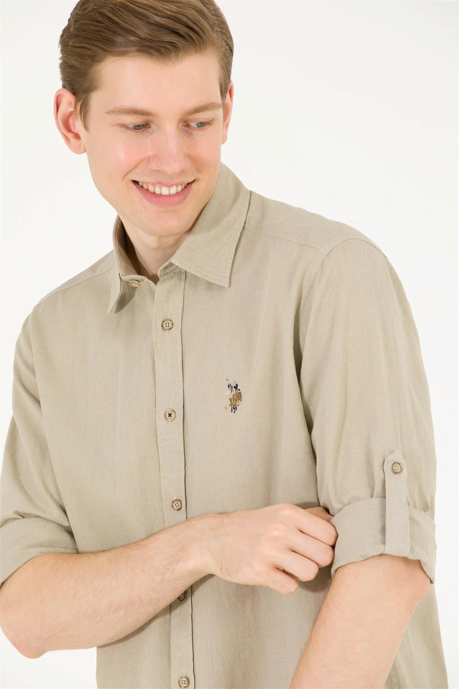 Beige Long Sleeve Shirt