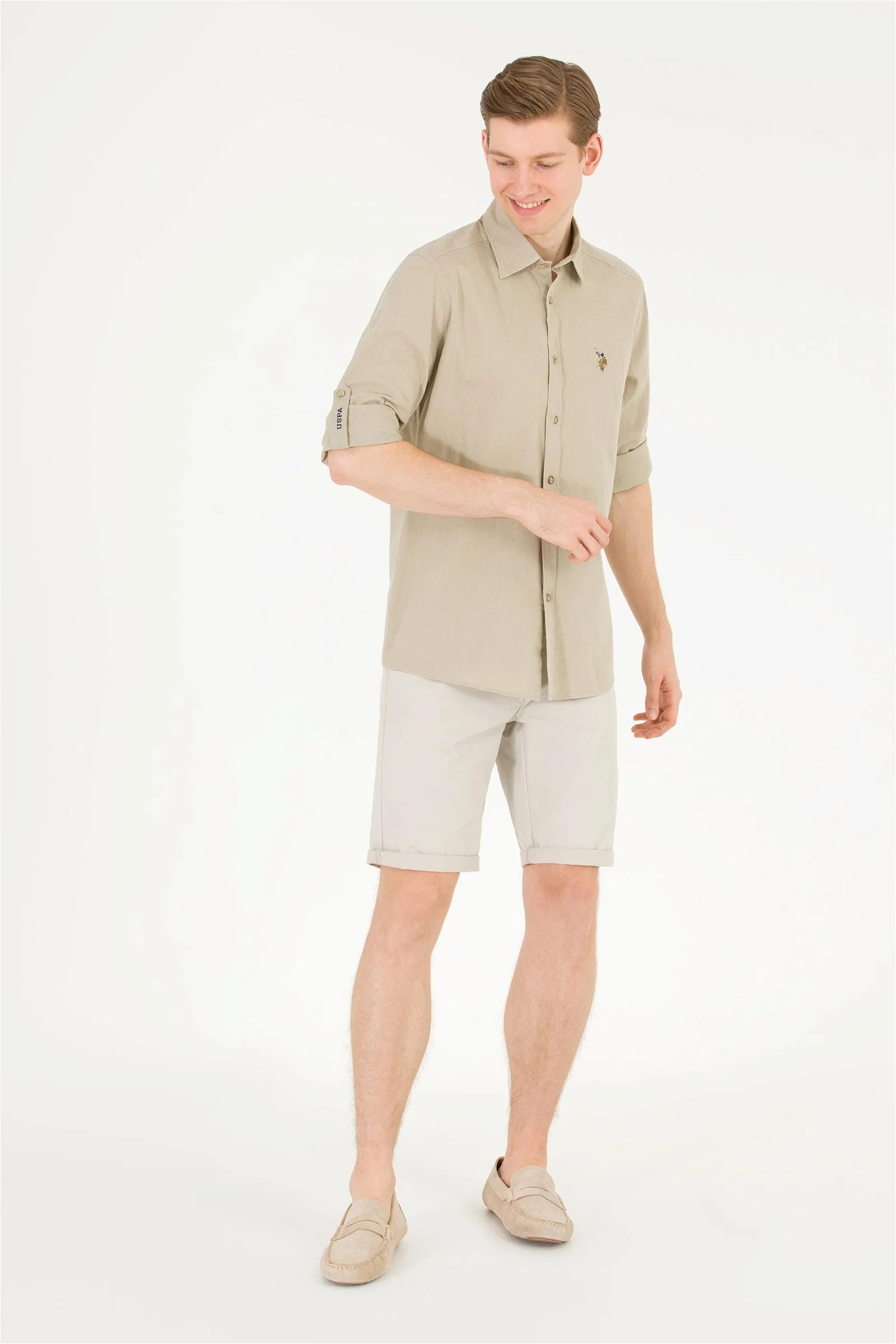 Beige Long Sleeve Shirt