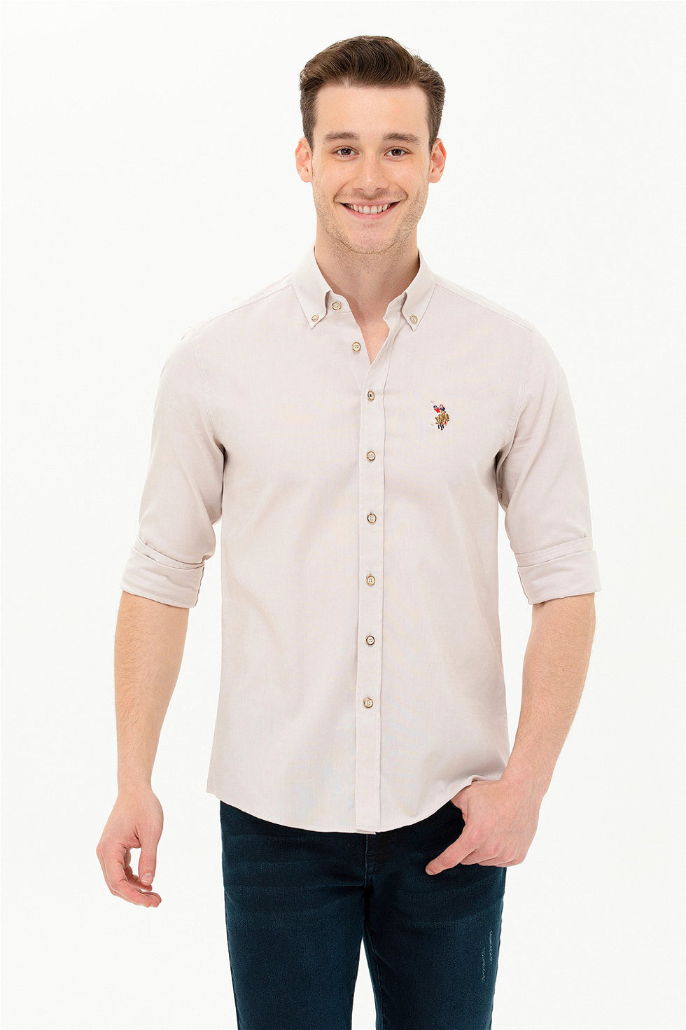 Beige Long Sleeve Shirt