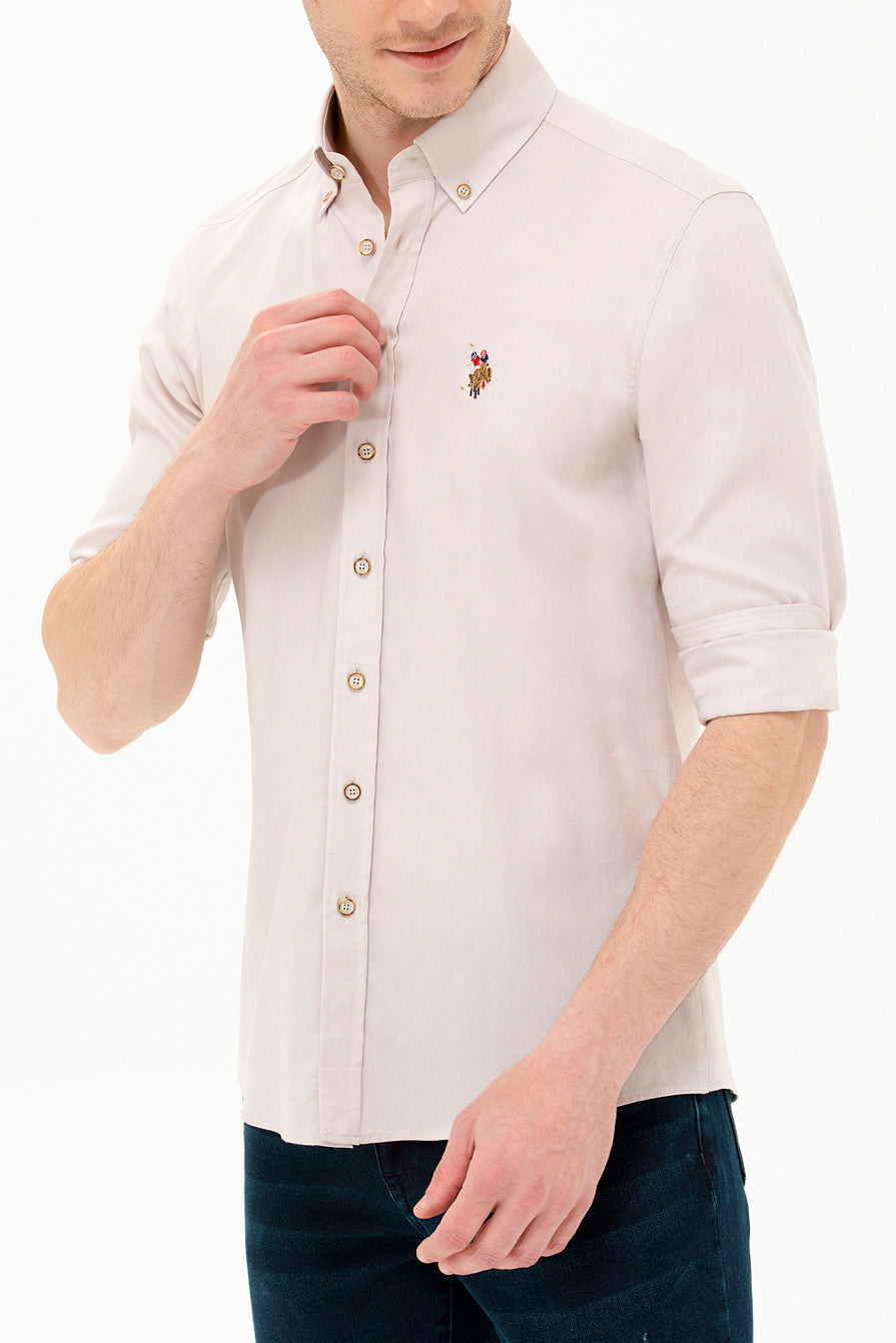 Beige Long Sleeve Shirt