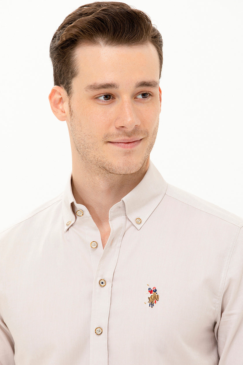 Beige Long Sleeve Shirt