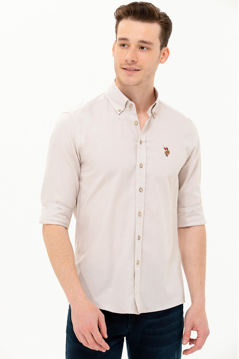 Beige Long Sleeve Shirt