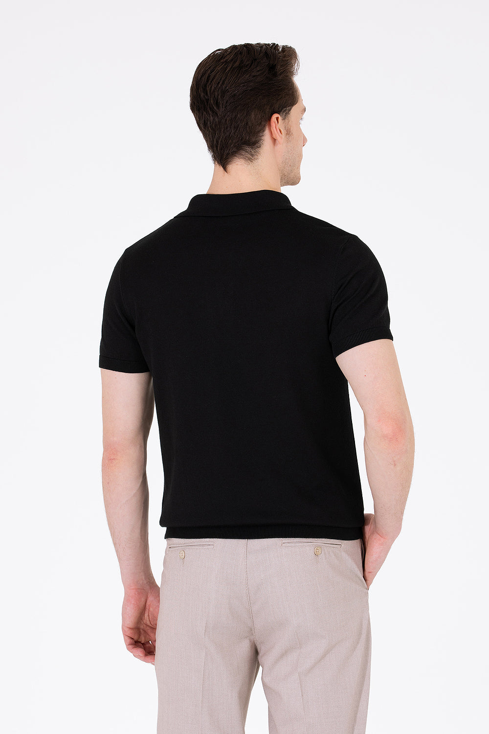 Black Short Sleeve Polo Shirt