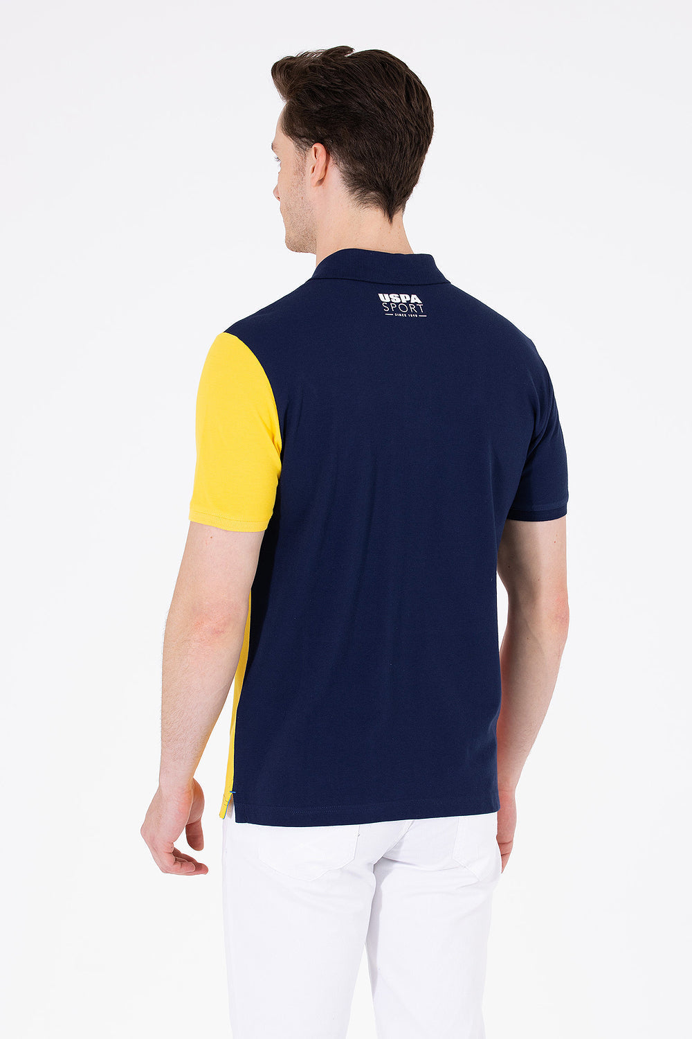 Multi-Color Color Block Short Sleeve Polo Shirt - BEVAVA