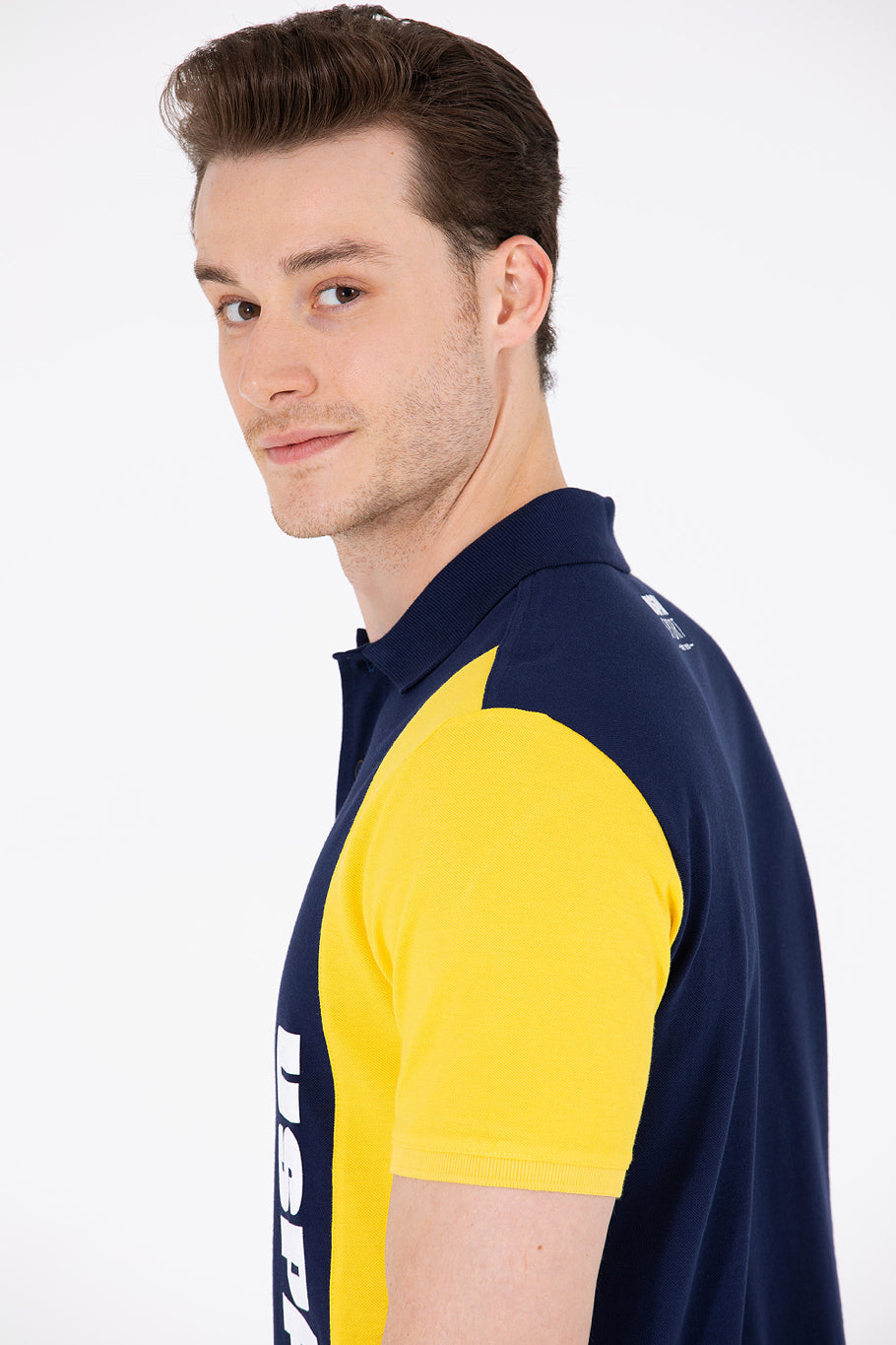 Multi-Color Color Block Short Sleeve Polo Shirt - BEVAVA