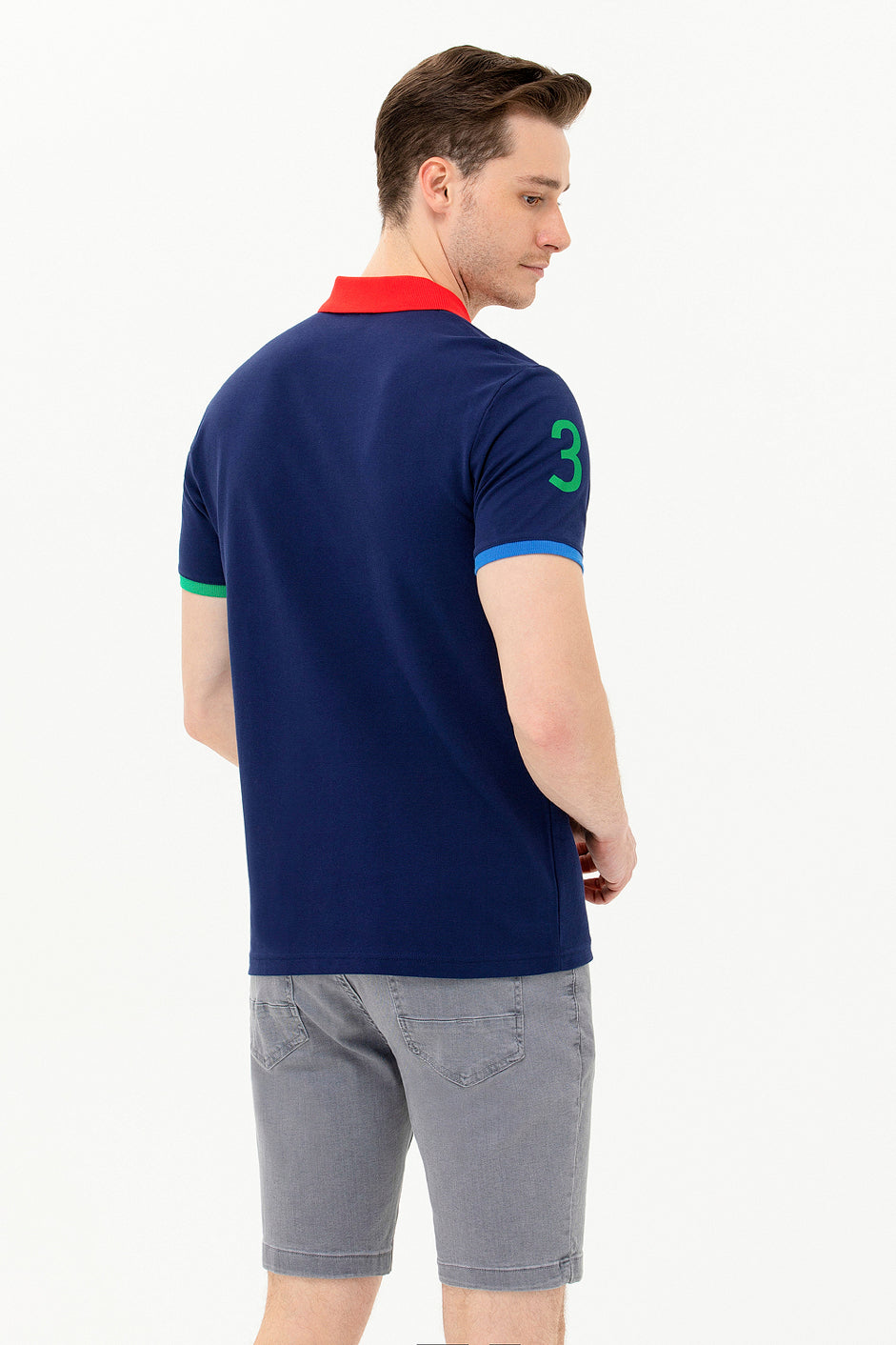 Multi-Color Short Sleeve Polo Shirt - BEVAVA