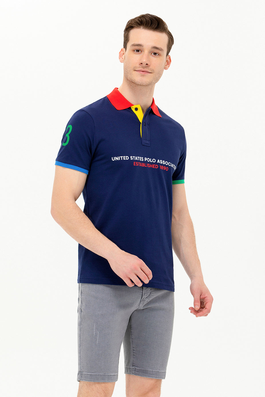 Multi-Color Short Sleeve Polo Shirt - BEVAVA
