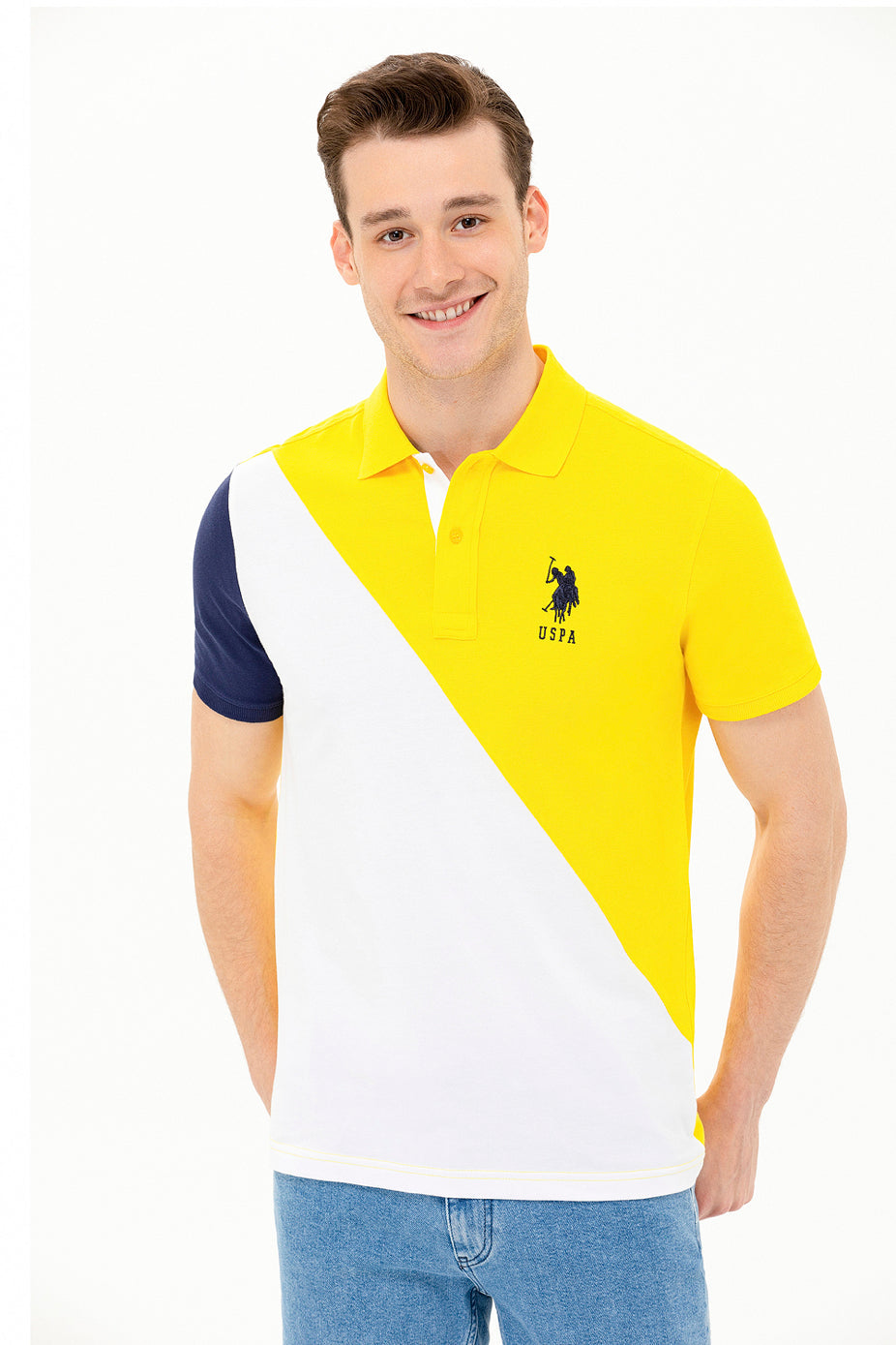 Multi-Color Short Sleeve Polo Shirt