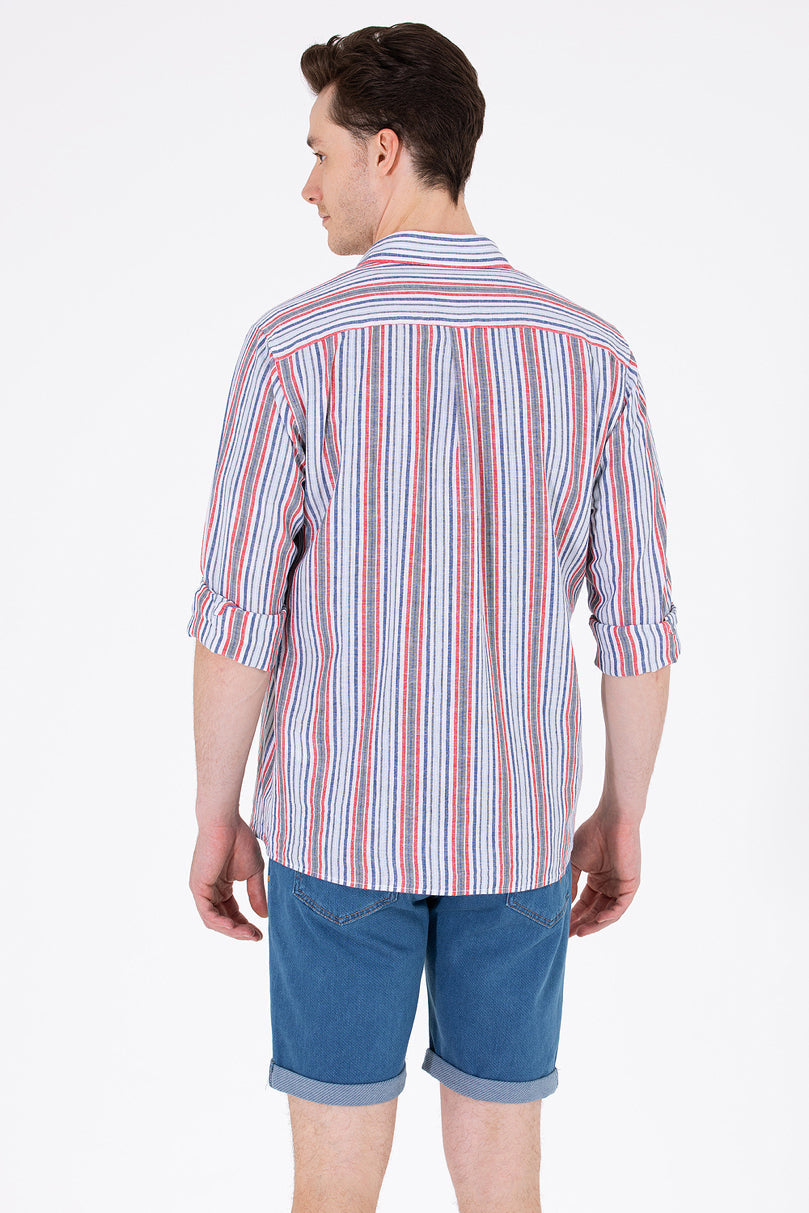 Multi-Color Striped Long Sleeve Shirt