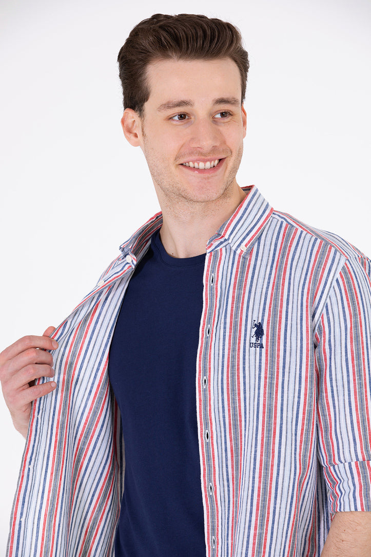 Multi-Color Striped Long Sleeve Shirt