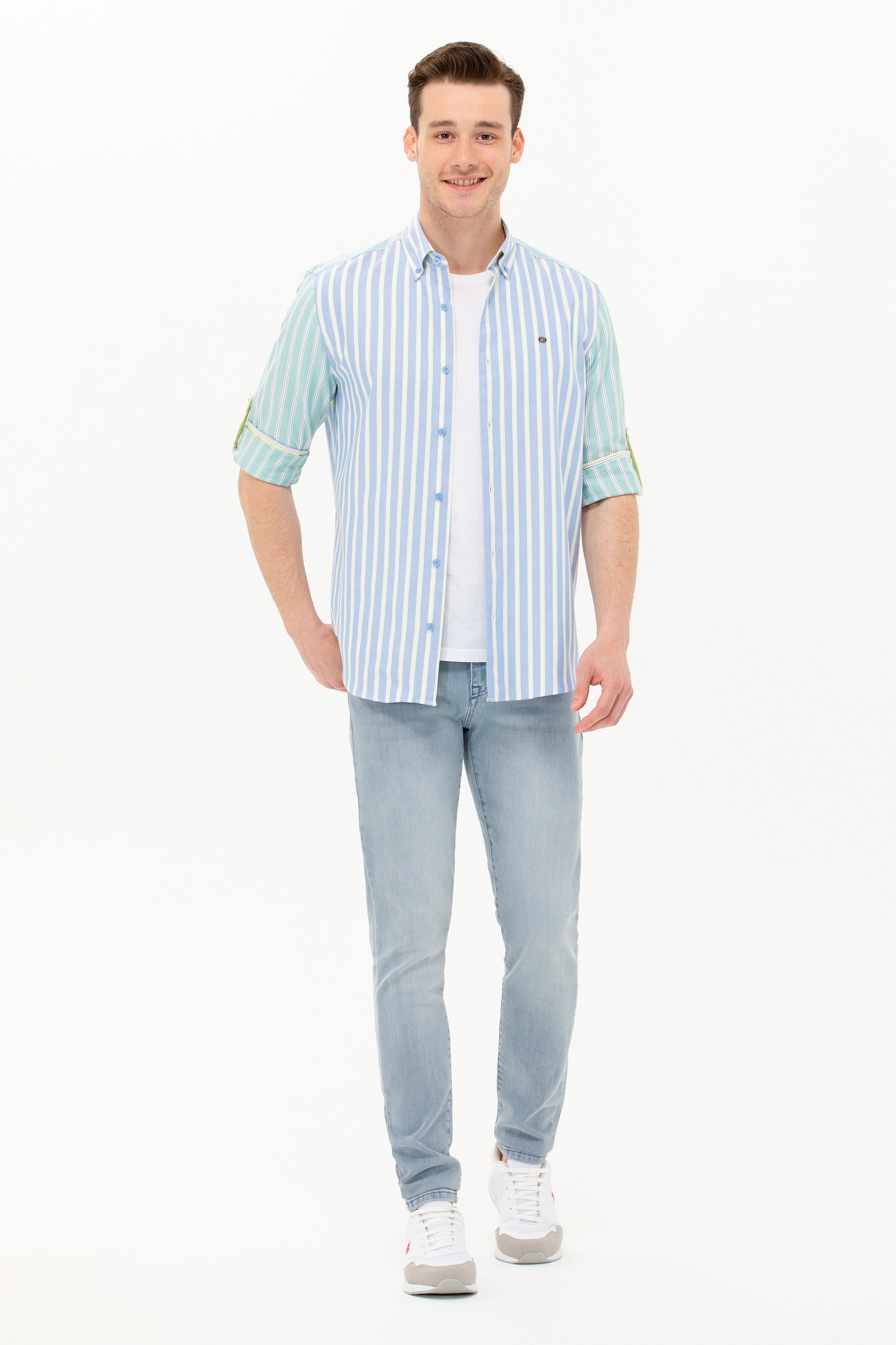 Multi-Color Striped Long Sleeve Shirt