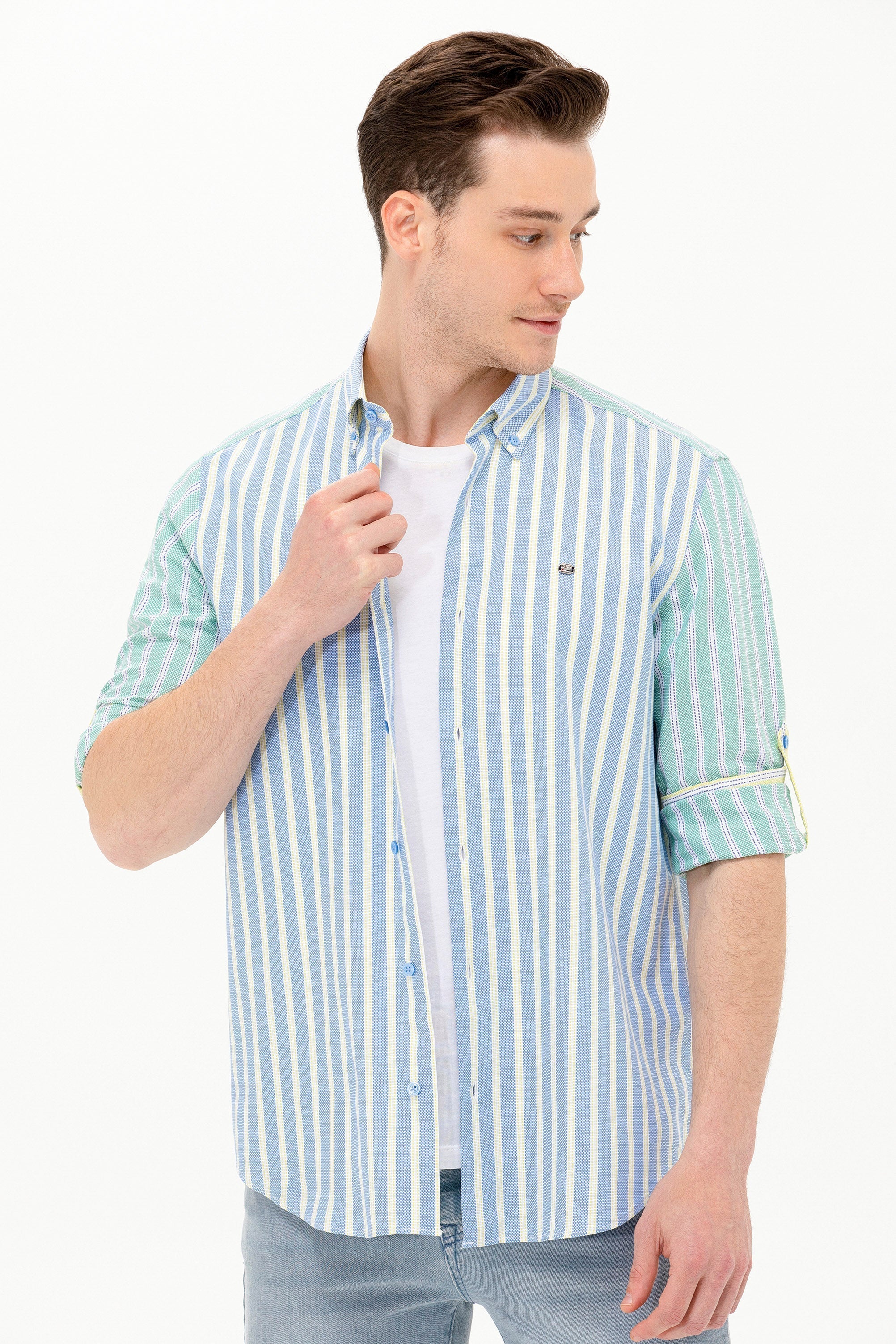 Multi-Color Striped Long Sleeve Shirt
