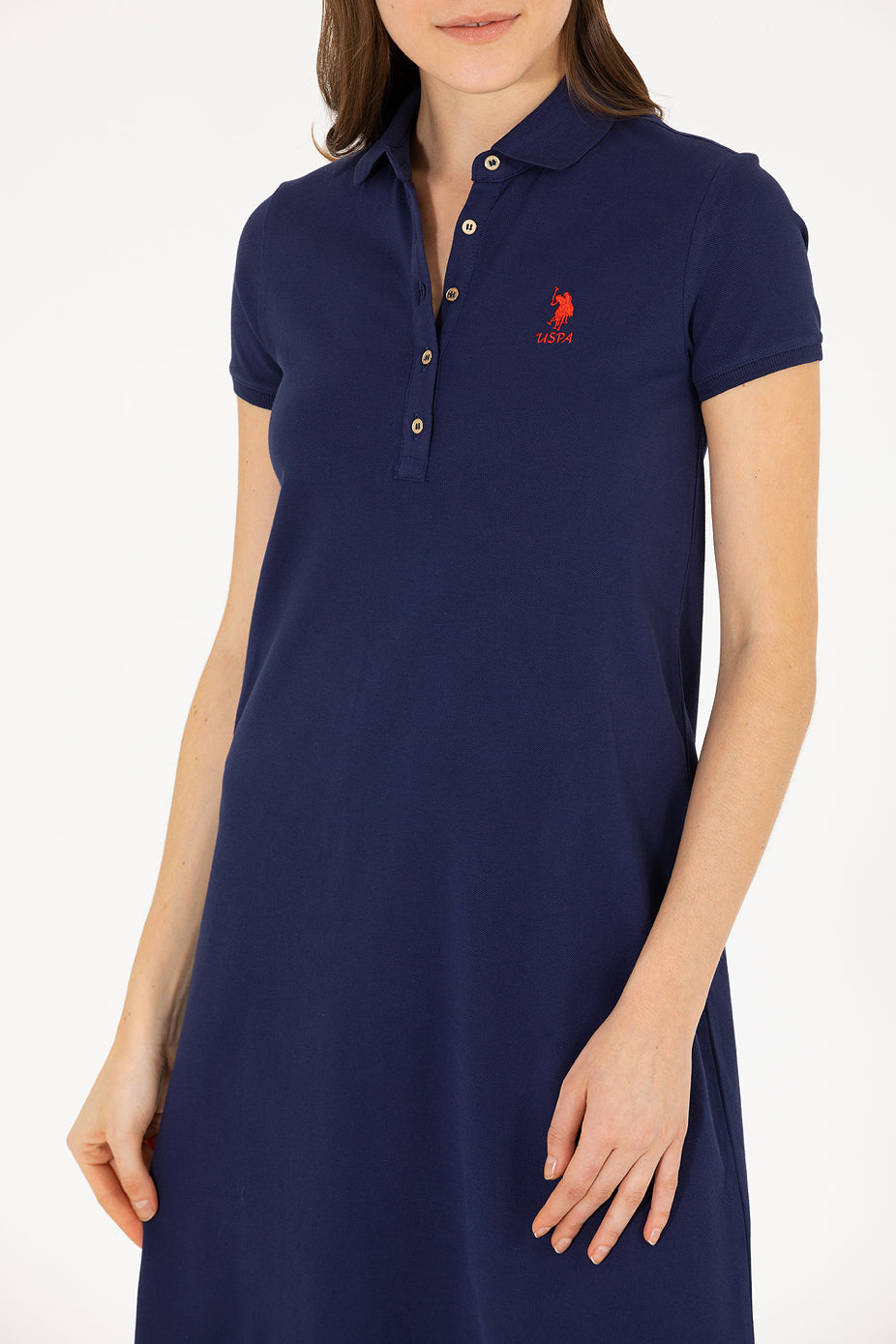 Navy Blue Short Sleeve Dress