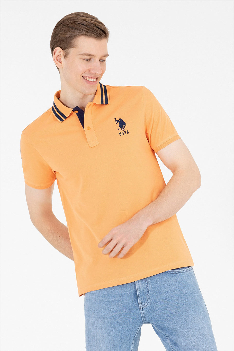 Orange Short Sleeve Polo Shirt