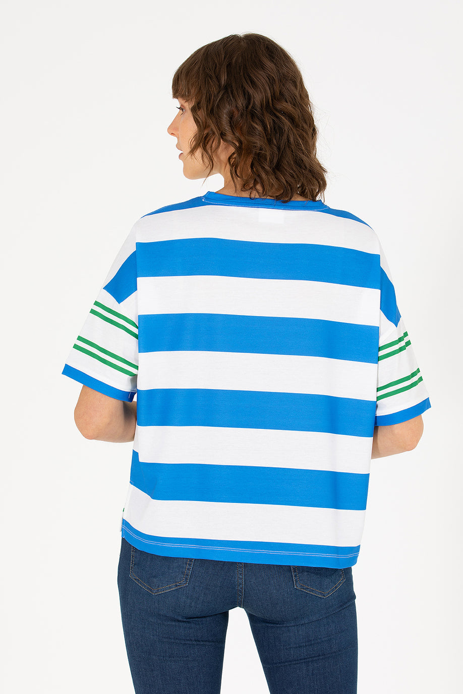 Oversized Striped Short Sleeve T-Shirt