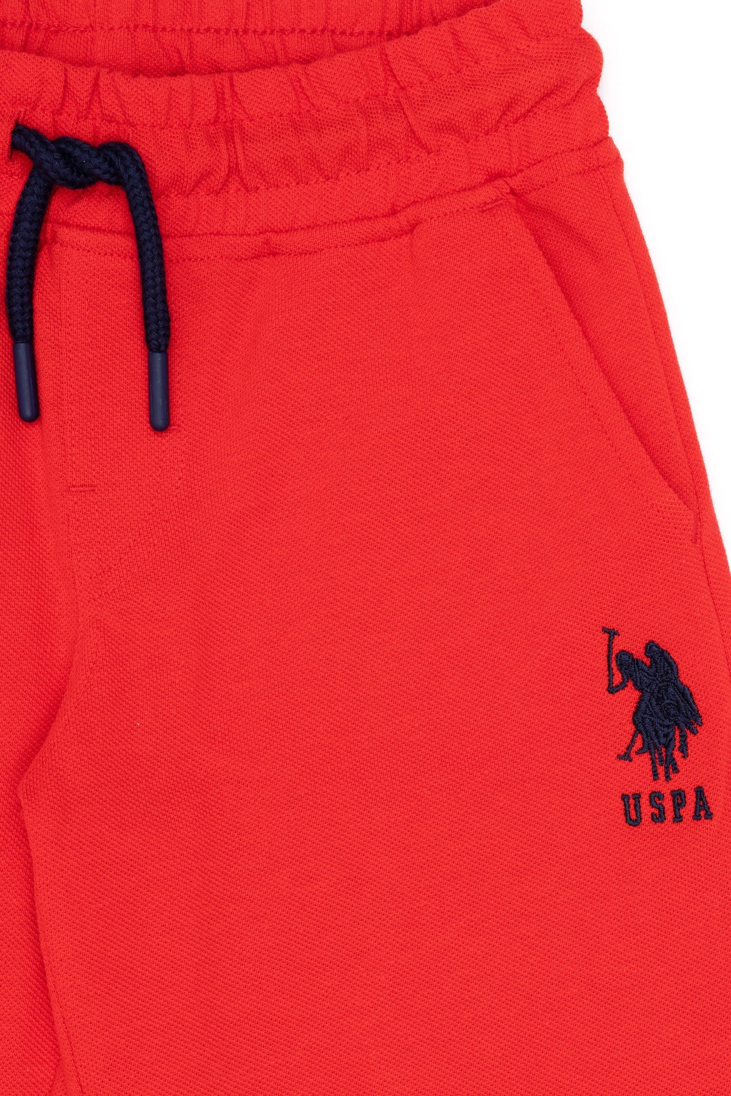 Red Knitted Shorts With Black Drawstrings - BEVAVA