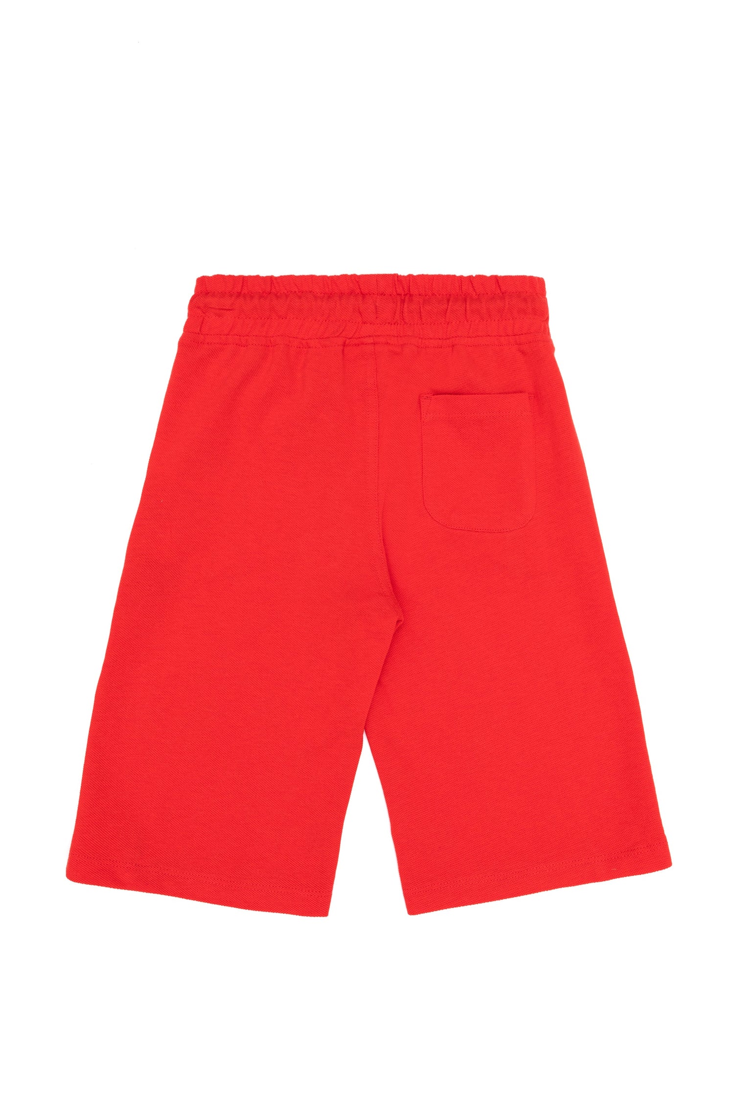Red Knitted Shorts With Black Drawstrings - BEVAVA