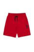 Red Knitted Shorts With Black Drawstrings - BEVAVA