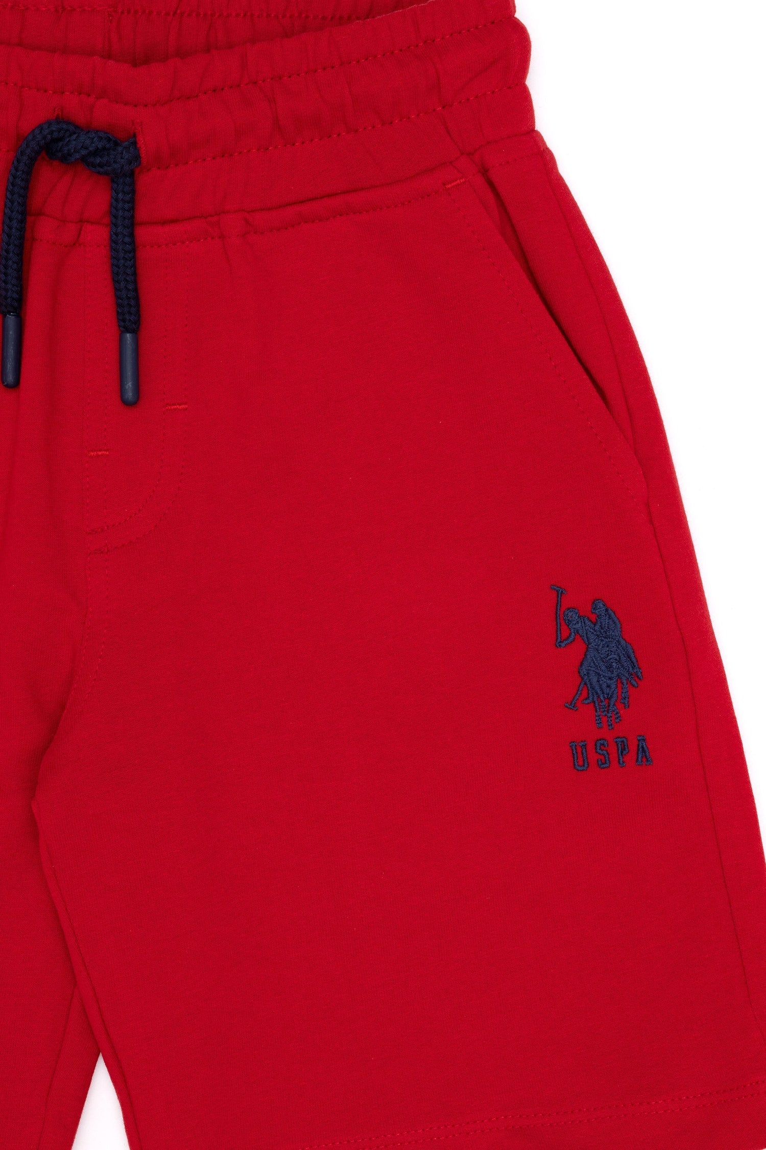 Red Knitted Shorts With Black Drawstrings - BEVAVA