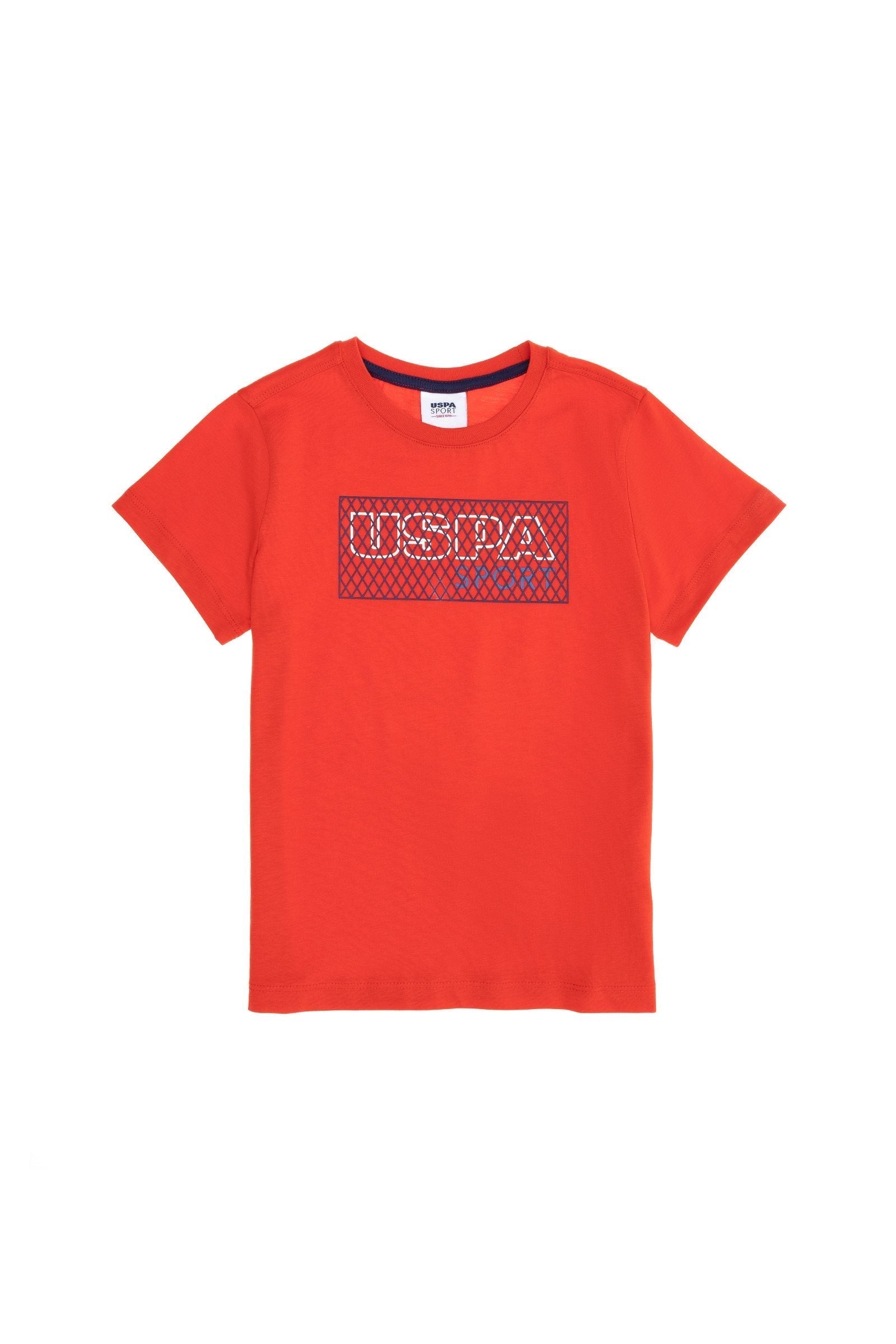 Red Short Sleeve Graphic Polo Shirt